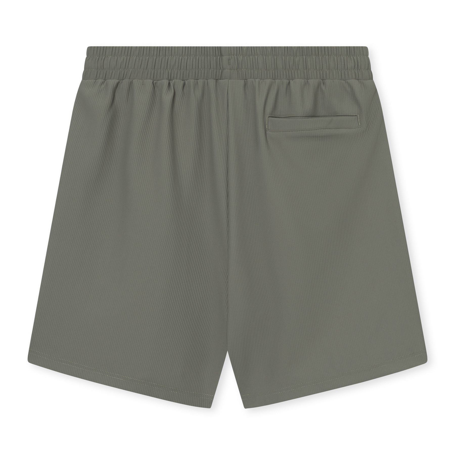 Olivefarbene Herren-Shorts Mason mit elastischem Bund und einer Gesäßtasche
