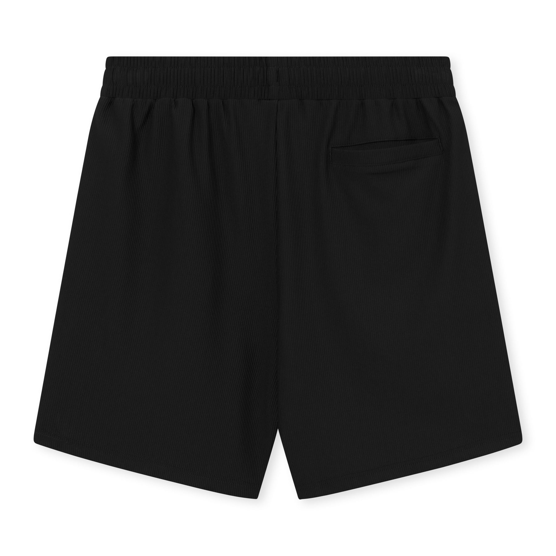 Schwarze Herren-Shorts 'Mason' mit elastischem Bund und einer aufgesetzten Gesäßtasche