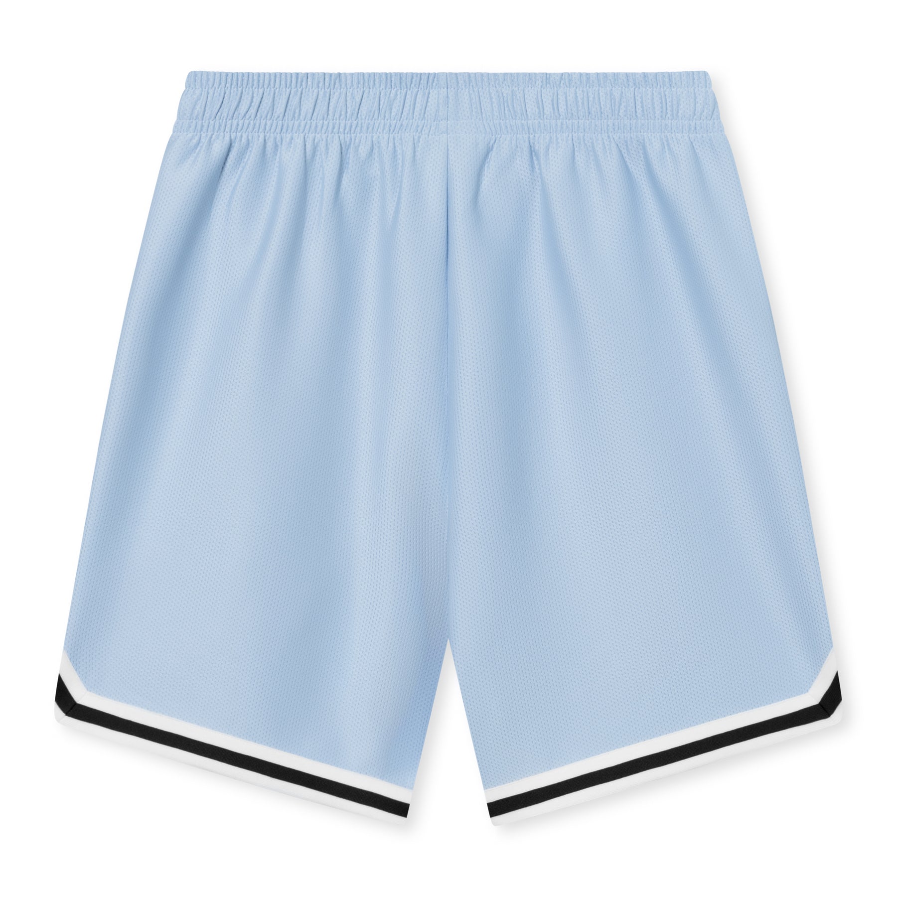 Herren-Shorts 'Parker' in hellblau mit elastischem Bund und schwarzem sowie weißem Saum