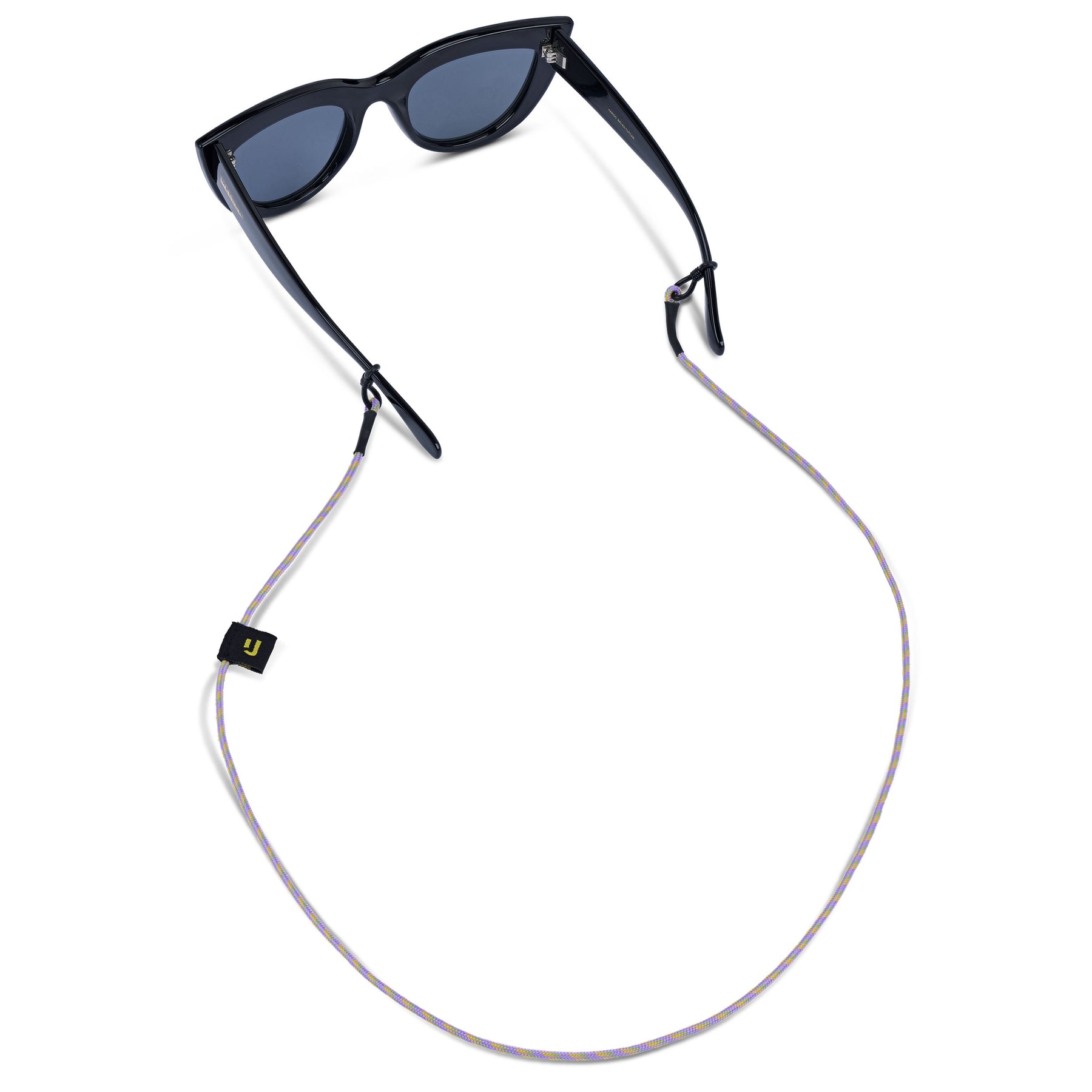 Schwarze Sonnenbrille mit lila Sonnenbrillenband 'Jade' von Johnny Urban