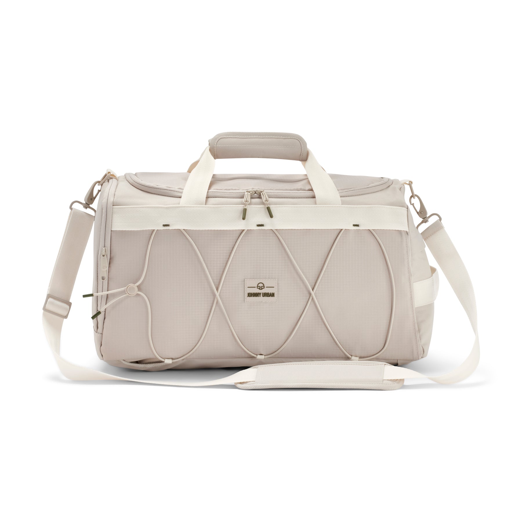 Beige Duffle Bag 'Shawn Medium' von Johnny Urban mit Tragegriff und verstellbarem Schultergurt