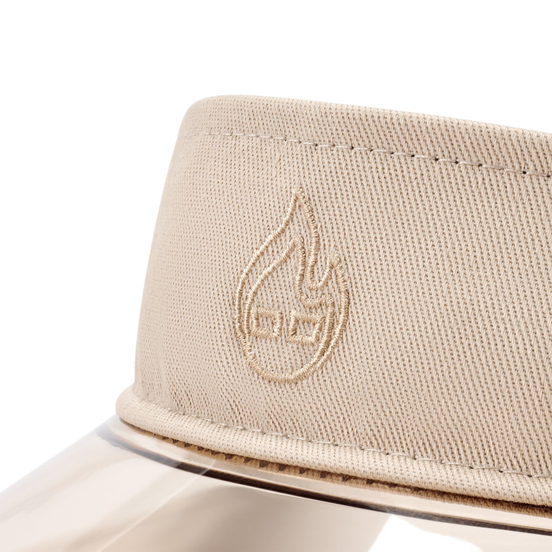 Johnny Urban Sonnenblende 'Joy' in Sandfarbe mit gesticktem Logo in Flammenform