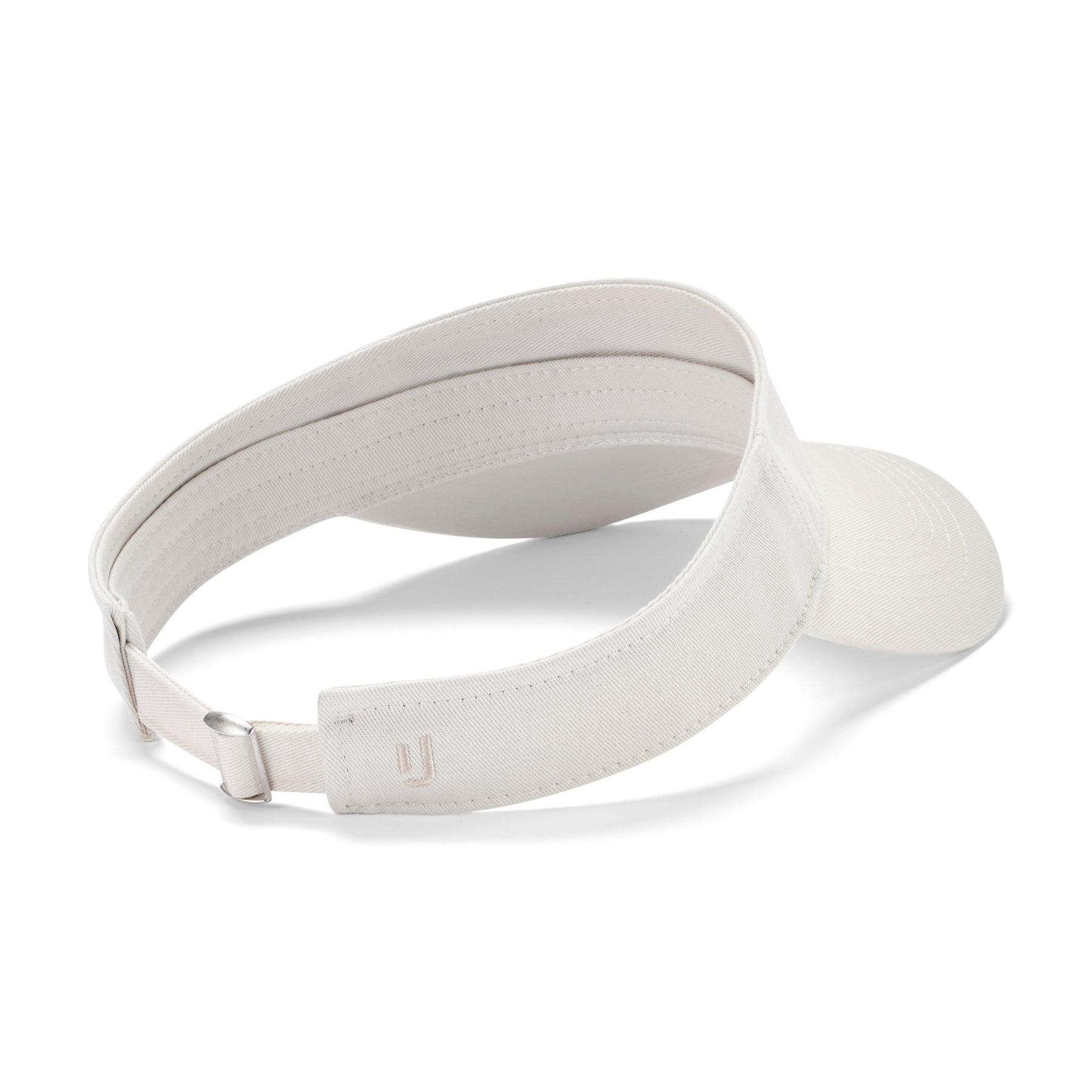 Johnny Urban Sun Visor 'Terry' in cremefarbenem Stoff mit verstellbarem Riemen und Logo