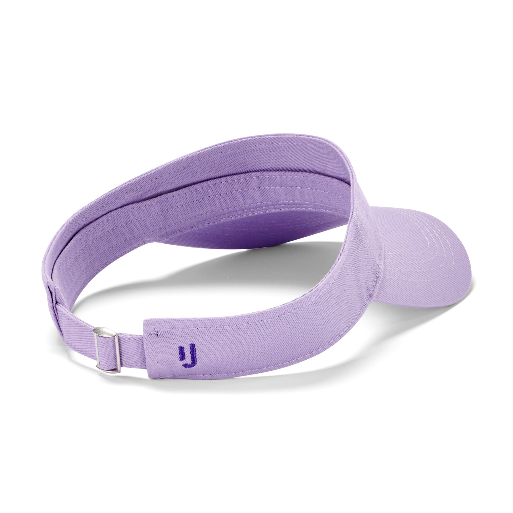 Cremefarbener Sun Visor 'Terry' von Johnny Urban mit verstellbarem Riemen und lila JJ-Logo