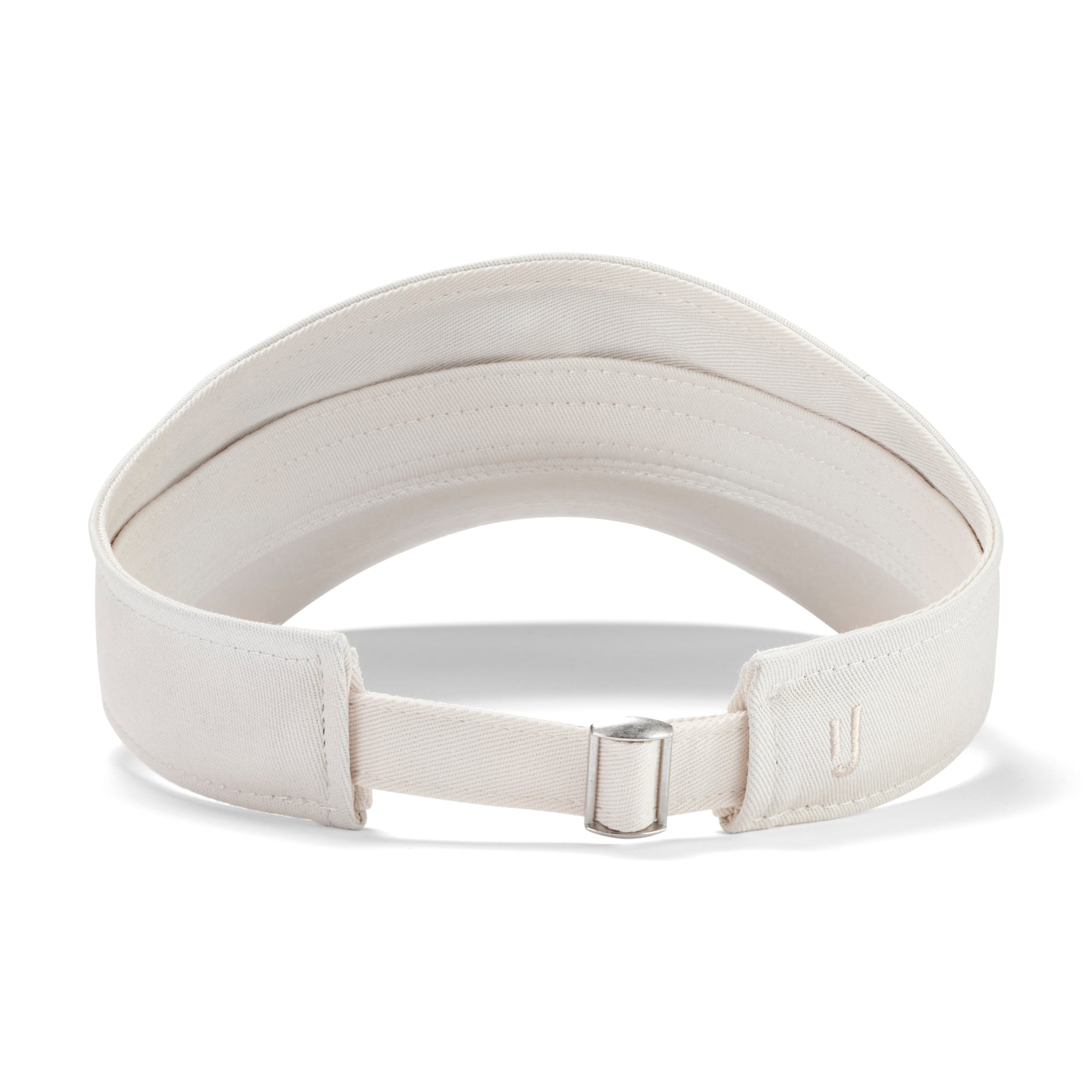 Verstellbares cremefarbenes Sun Visor "Terry" mit Metallverschluss von Johnny Urban