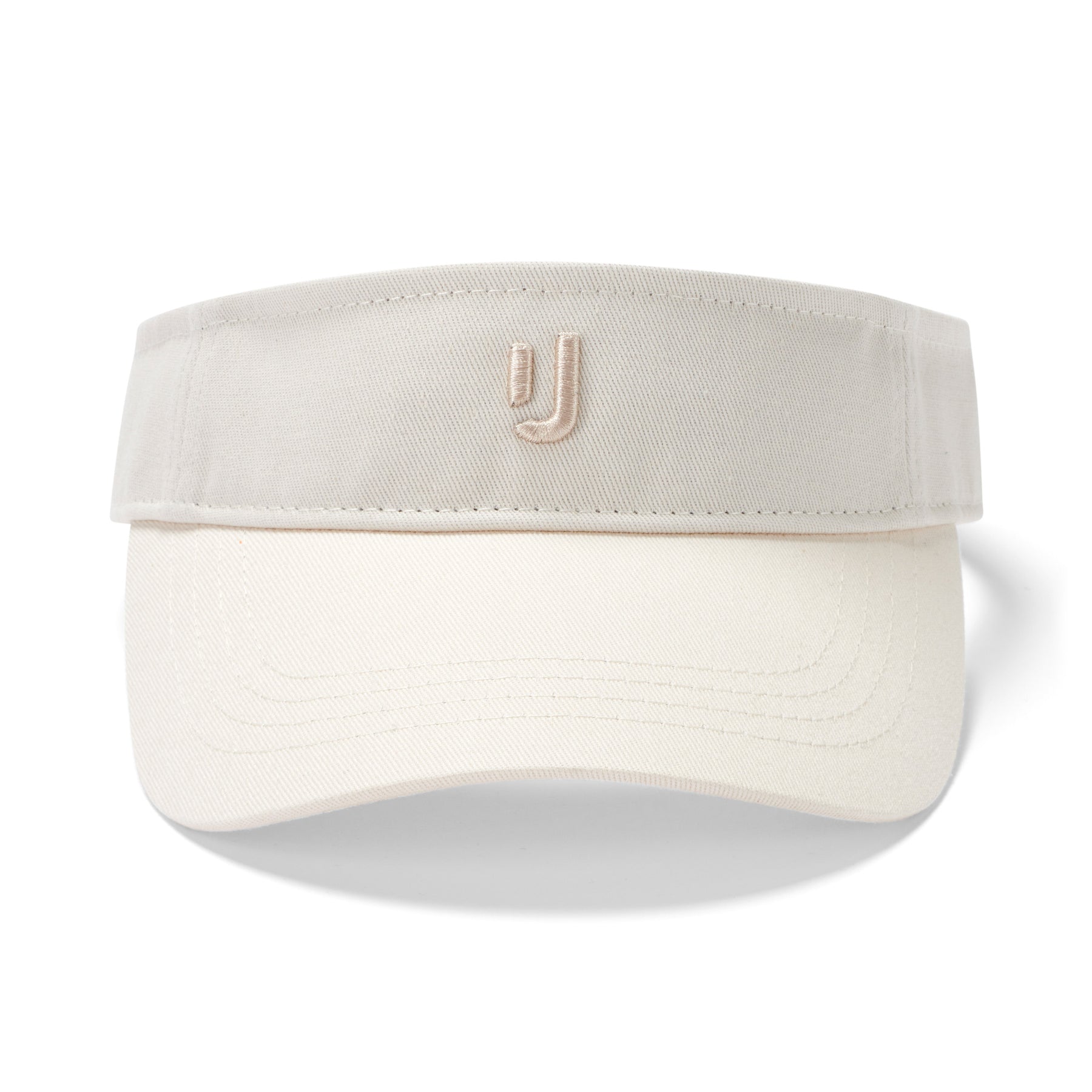 Cremefarbiger Sun Visor 'Terry' mit besticktem 'J' Logo von Johnny Urban