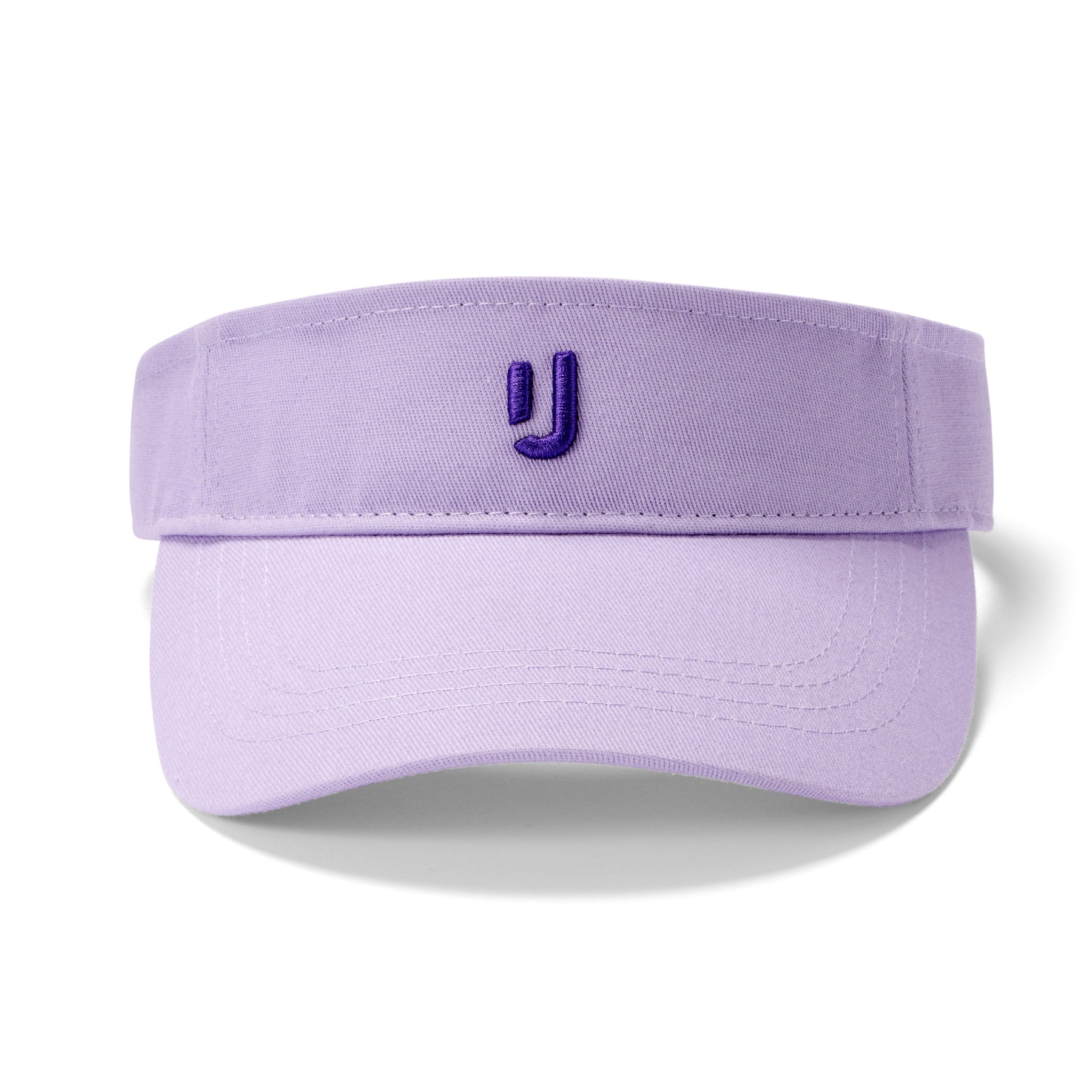 Lila Sonnenblende 'Terry' aus Baumwolle mit gesticktem Logo in Dunkellila