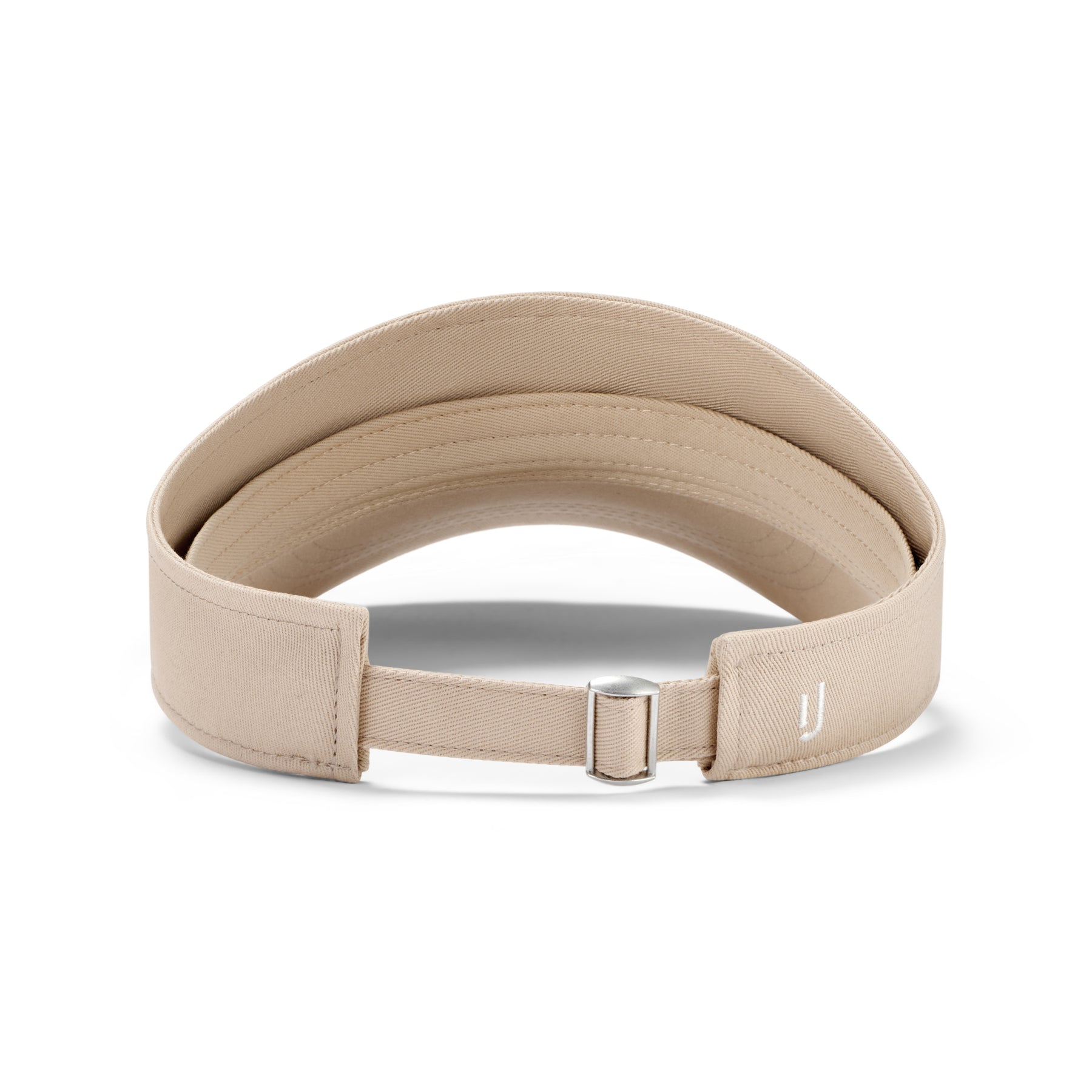 Sonnenblende 'Terry' in Sandfarbe mit verstellbarem Riemen und Metallverschluss