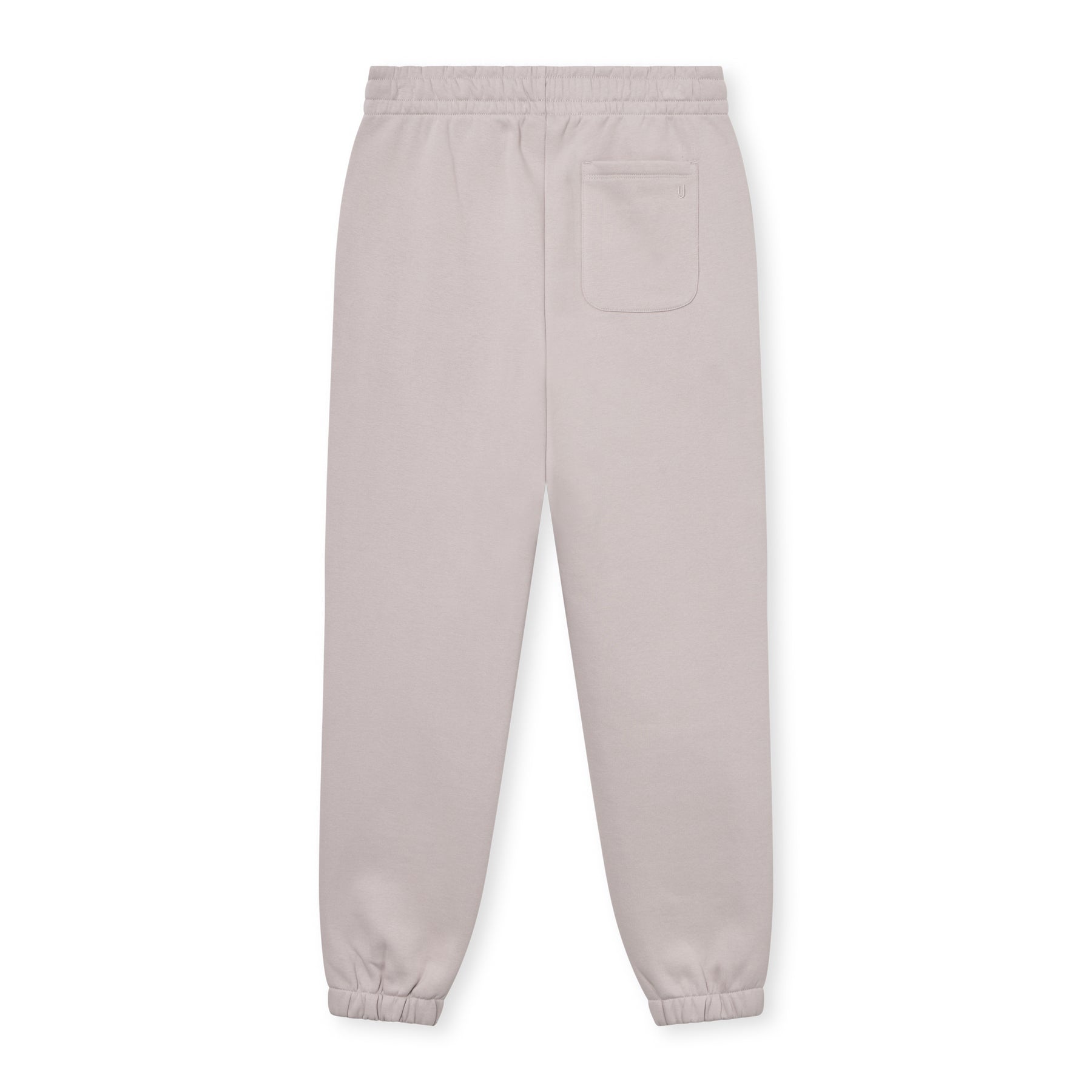Unisex-Jogginghose 'Owen' in Grau-Beige mit elastischem Bund und elastischen Bündchen am Knöchel, Rückentasche rechts