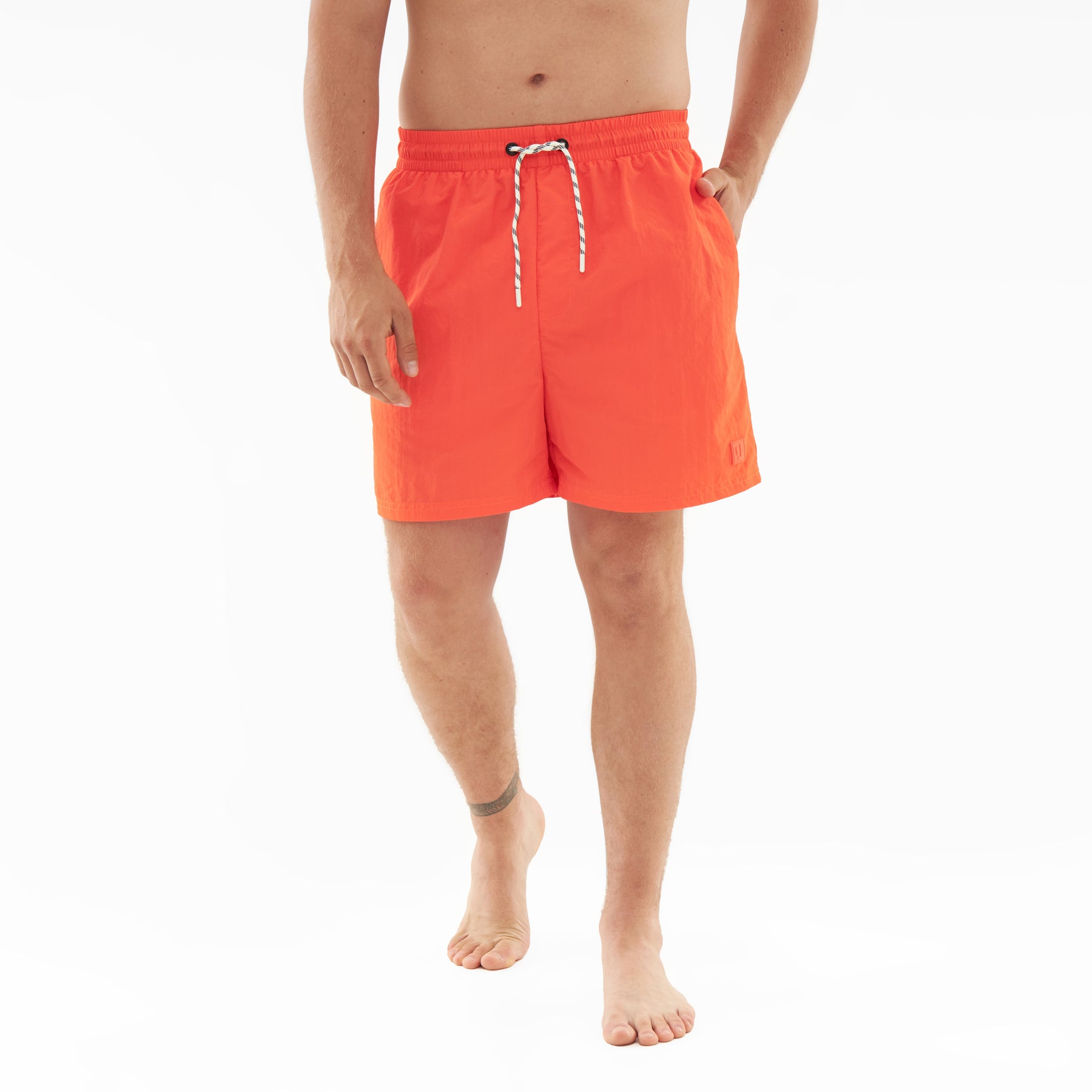 Rote Badehose 'Jay' für Herren mit elastischem Bund und Kordelzug