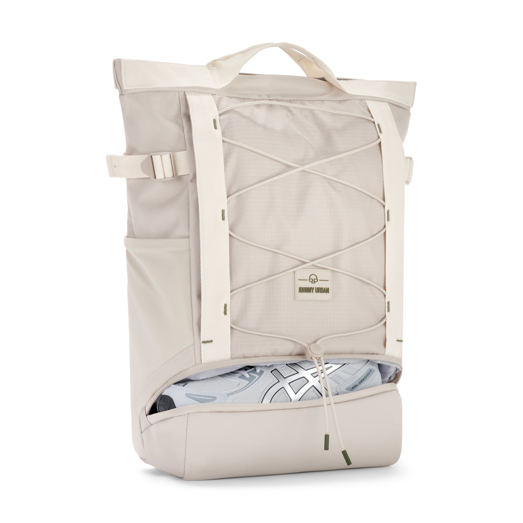 Beiger Johnny Urban Rucksack 'Harper' mit Schuhfach und elastischem Gepäcknetz