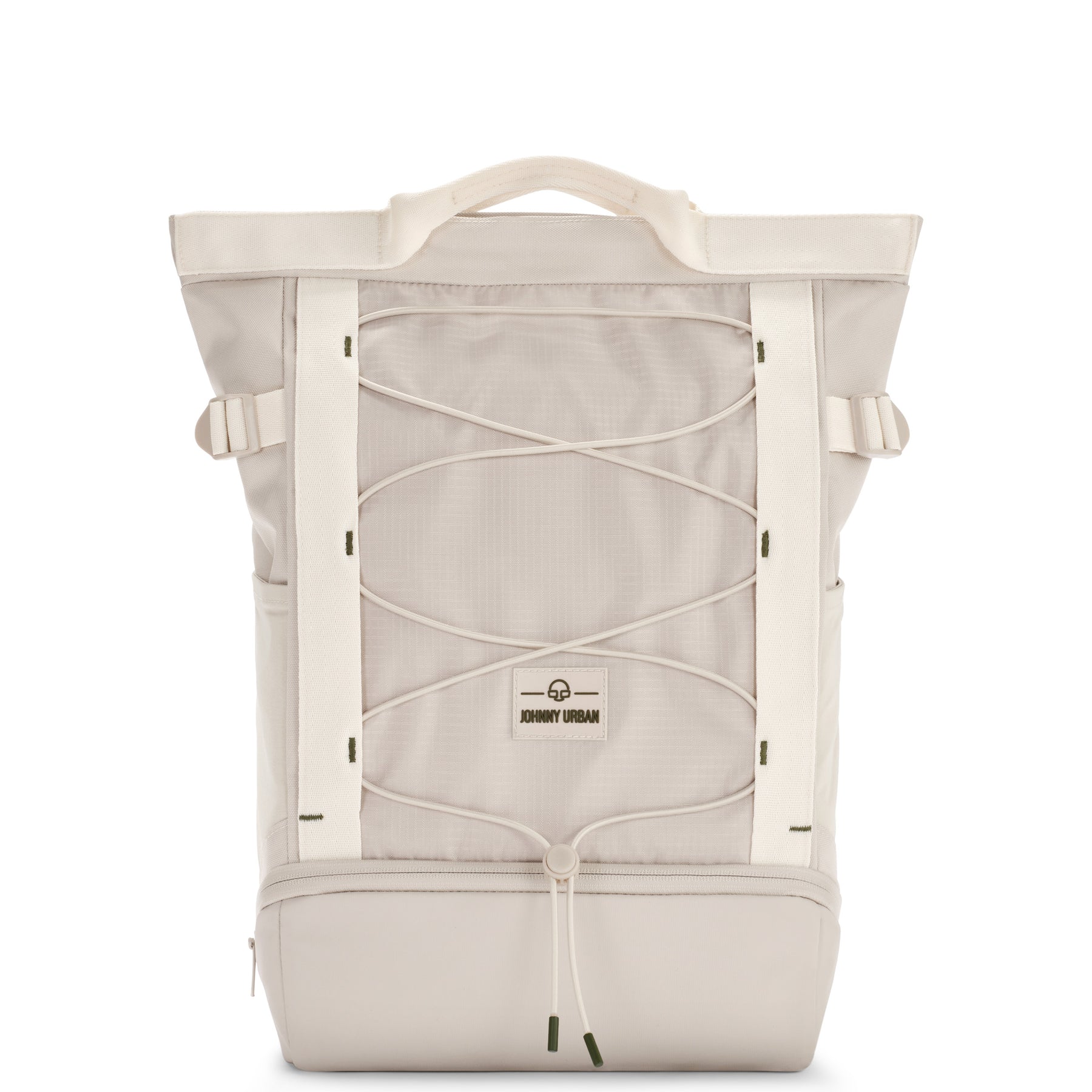 Beiger Tagesrucksack 'Harper' von Johnny Urban mit Kordelzug vorne und Tragegriff