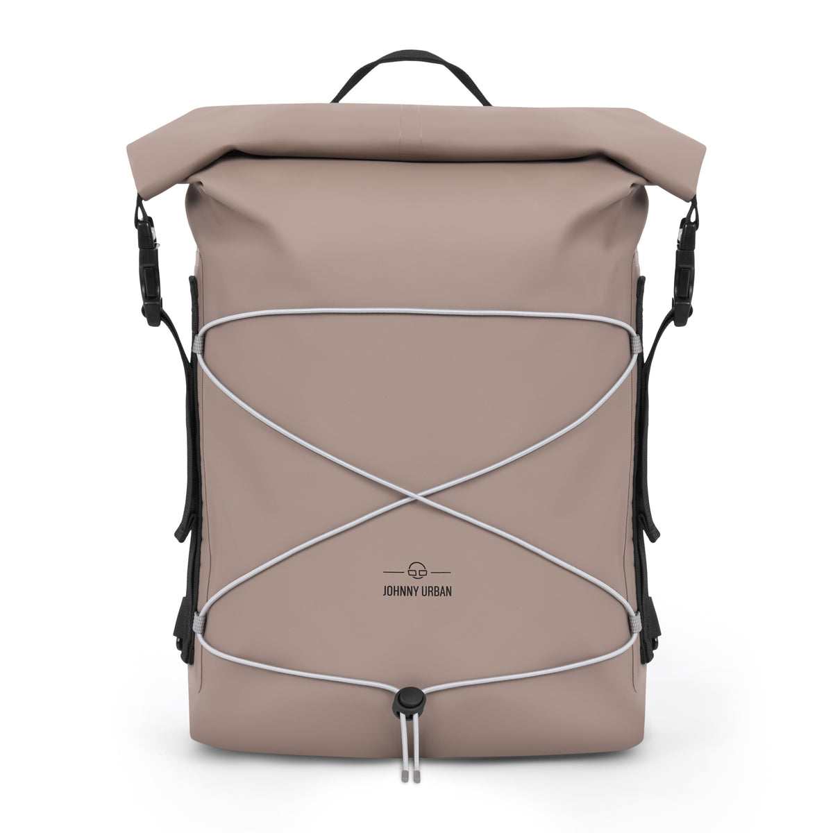 Beiger Rolltop Rucksack 'Myles' von Johnny Urban mit elastischer Schnur und Tragegriff