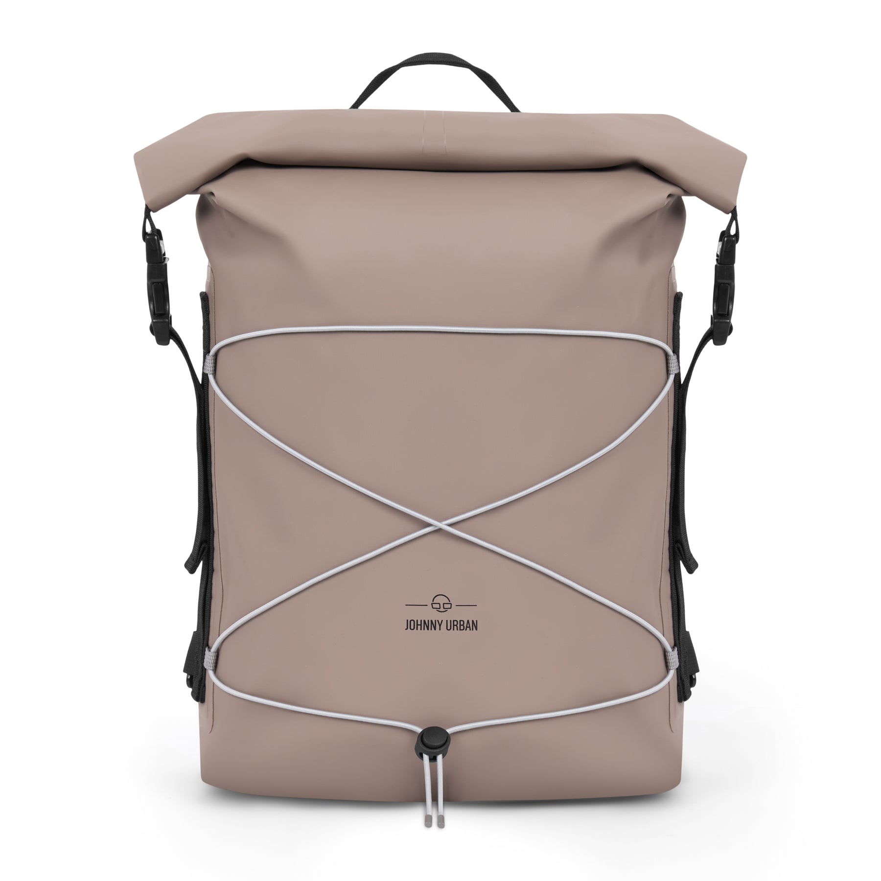 Beiger Rolltop Rucksack 'Myles' von Johnny Urban mit elastischer Schnur und Tragegriff