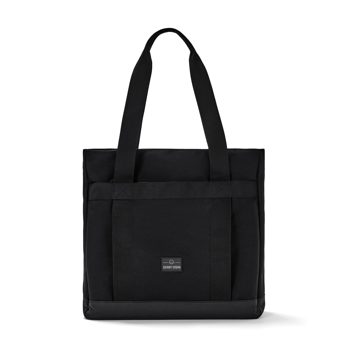 Schwarze Johnny Urban Shopper-Tasche 'Kim' aus robustem Material mit langen Tragegriffen