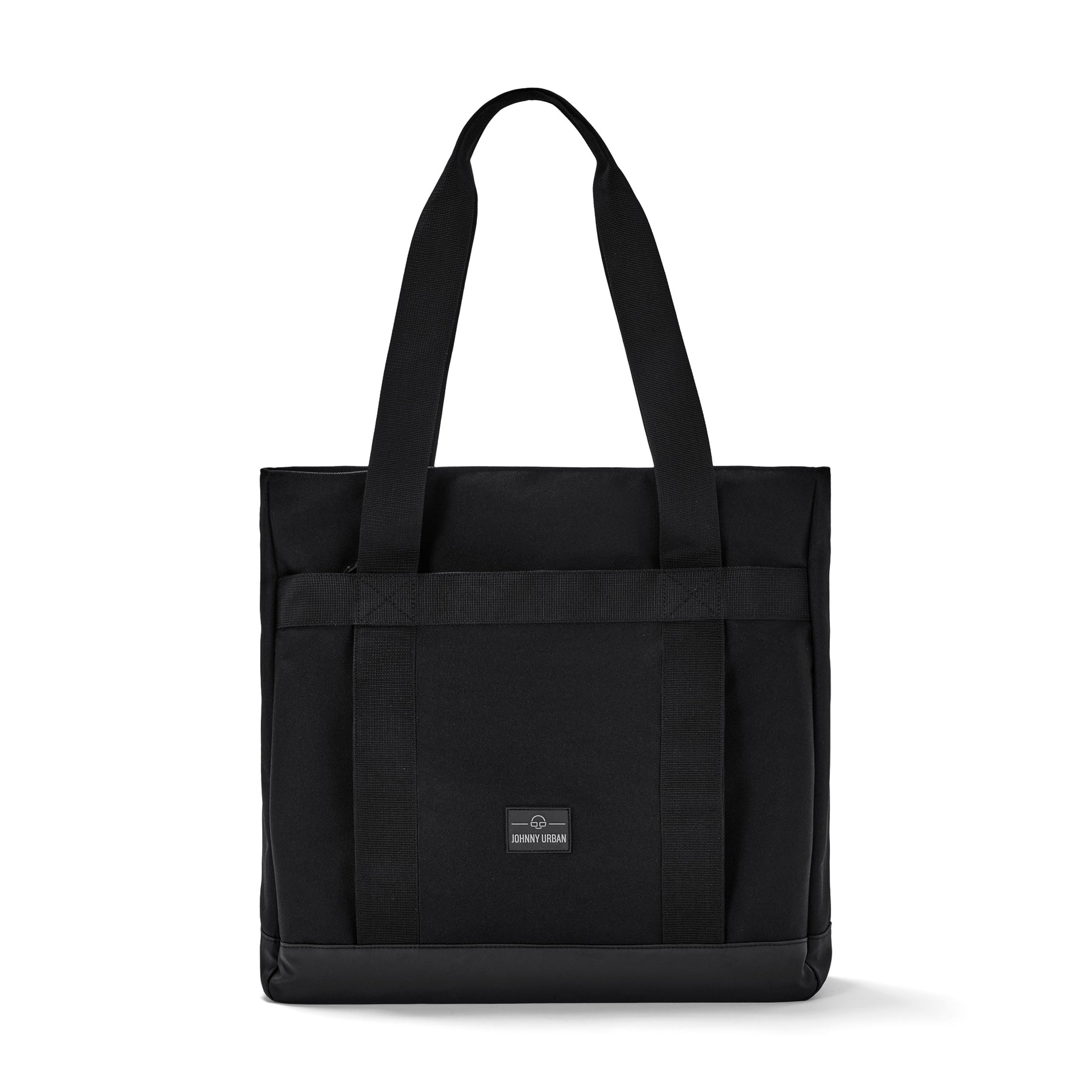 Schwarze Johnny Urban Shopper-Tasche 'Kim' aus robustem Material mit langen Tragegriffen