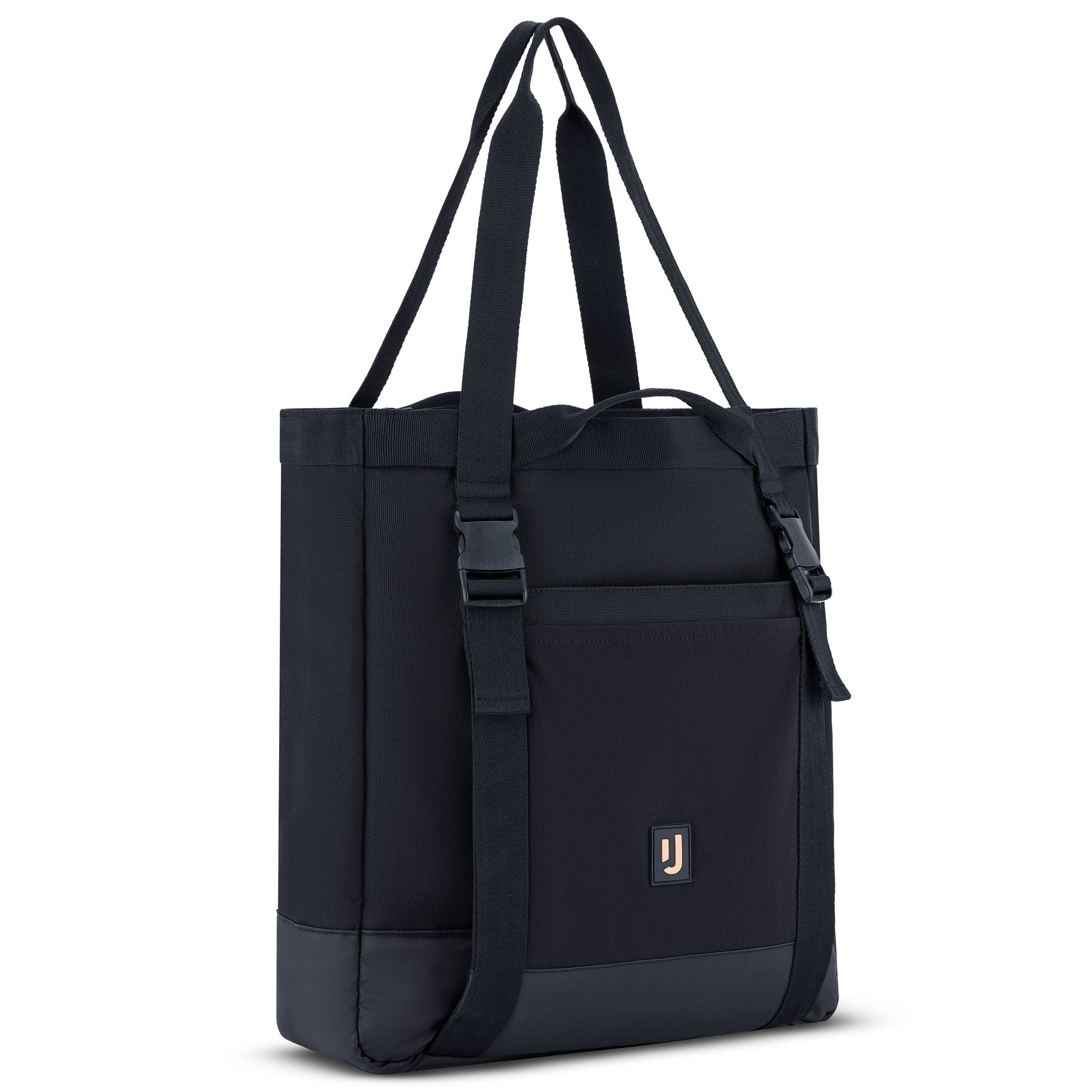 Schwarze Johnny Urban Tote Bag 'Jessy' mit Tragegriffen, Fronttasche und verstellbaren Gurten