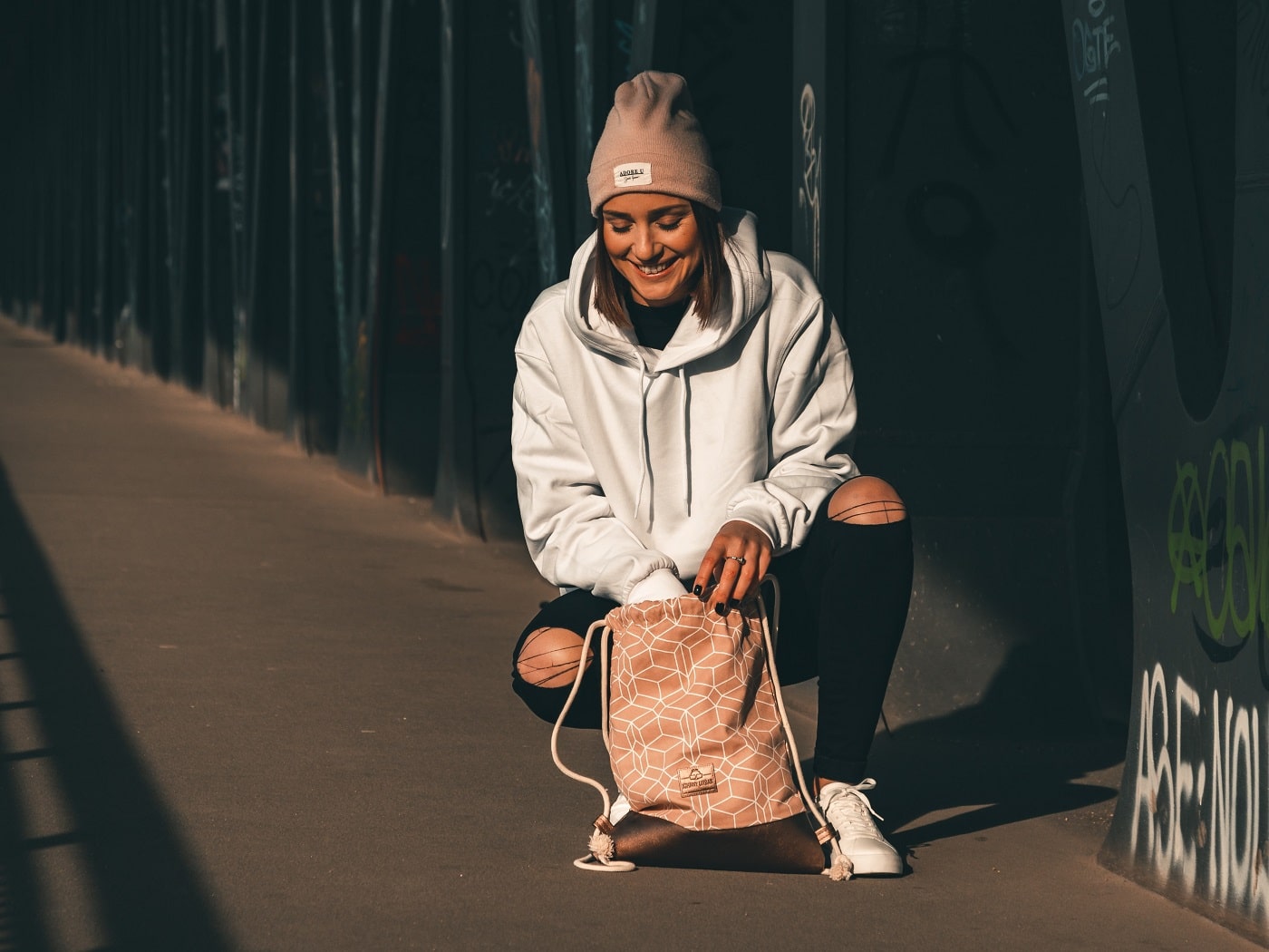 Turnbeutel Noah in rosa für Damen - Johnny Urban