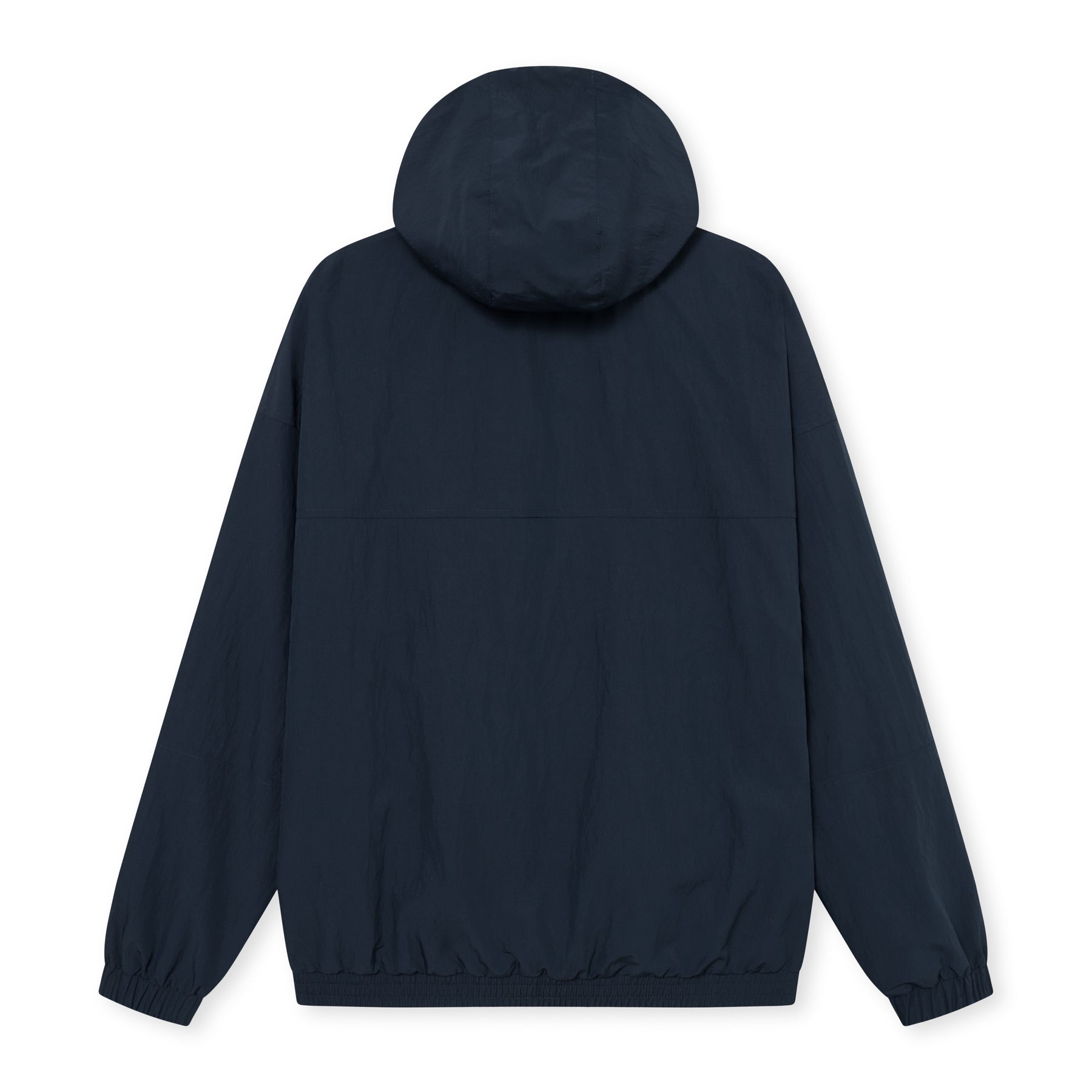 Dunkelblaue Übergangsjacke 'Lennon' mit Kapuze von hinten, elastischen Bündchen und Saum