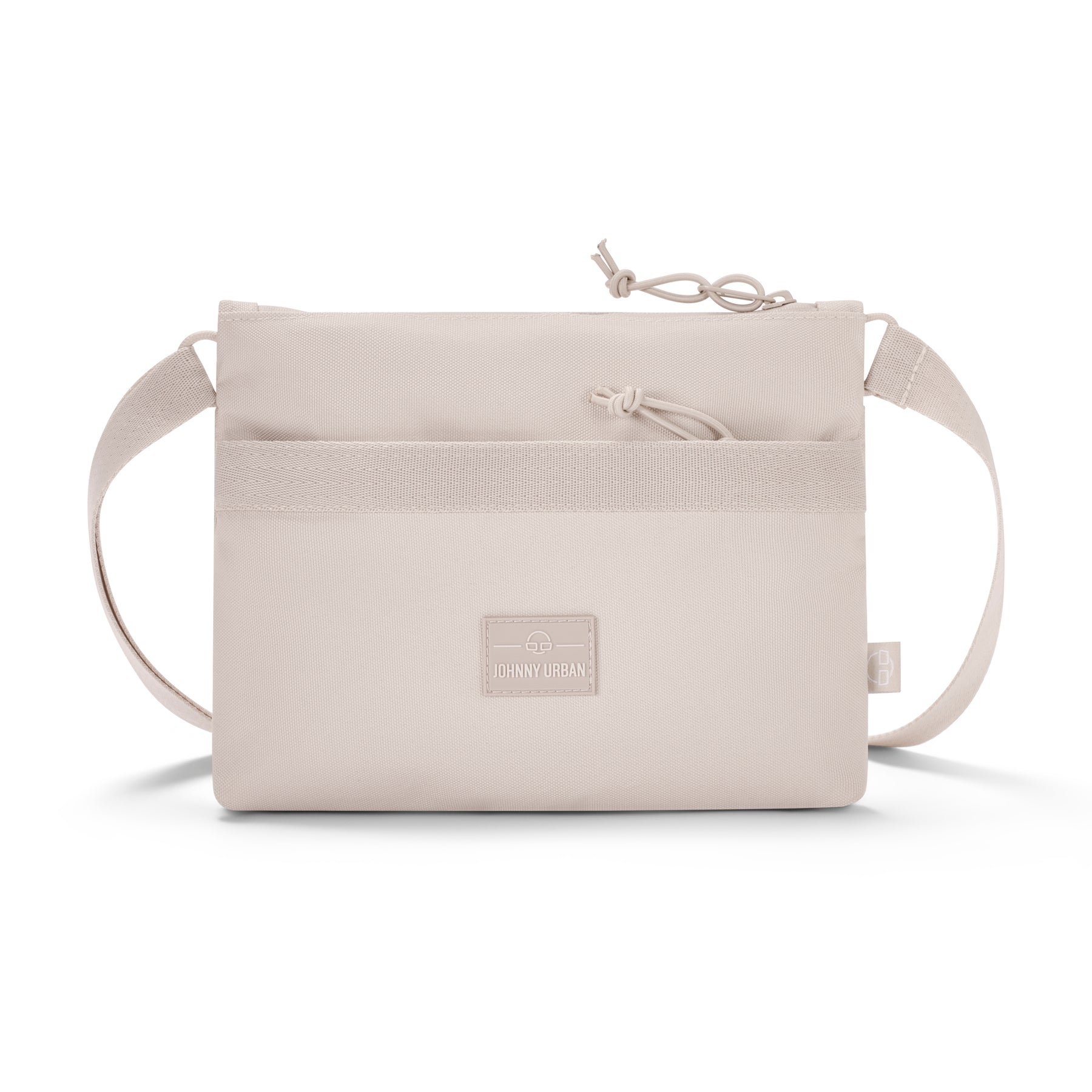 Sandfarbene Umhängetasche 'Drew' von Johnny Urban mit verstellbarem Riemen und Fronttasche