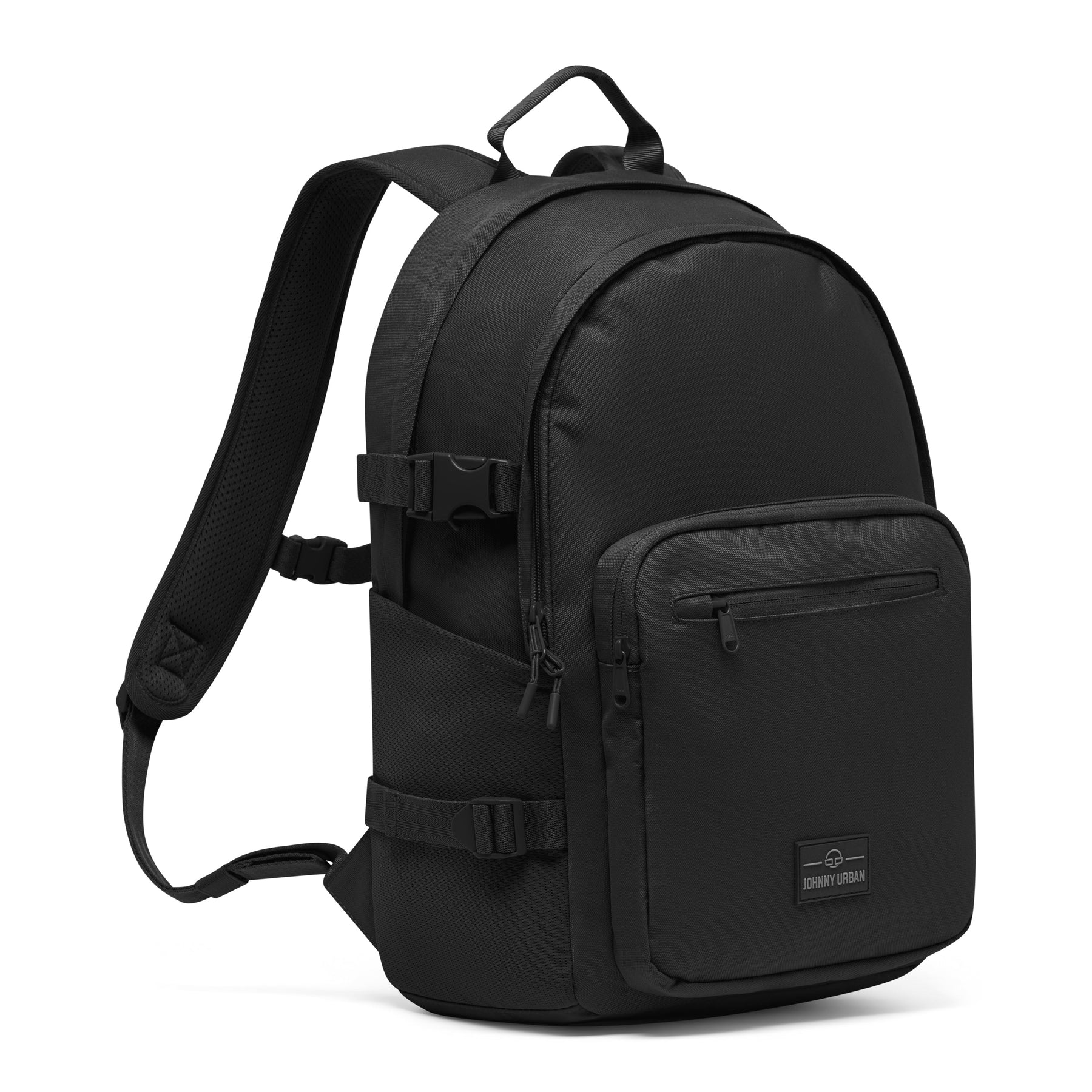 Schwarzer Rucksack 'Lian' von Johnny Urban mit mehreren Reißverschlusstaschen und verstellbaren Schulterriemen