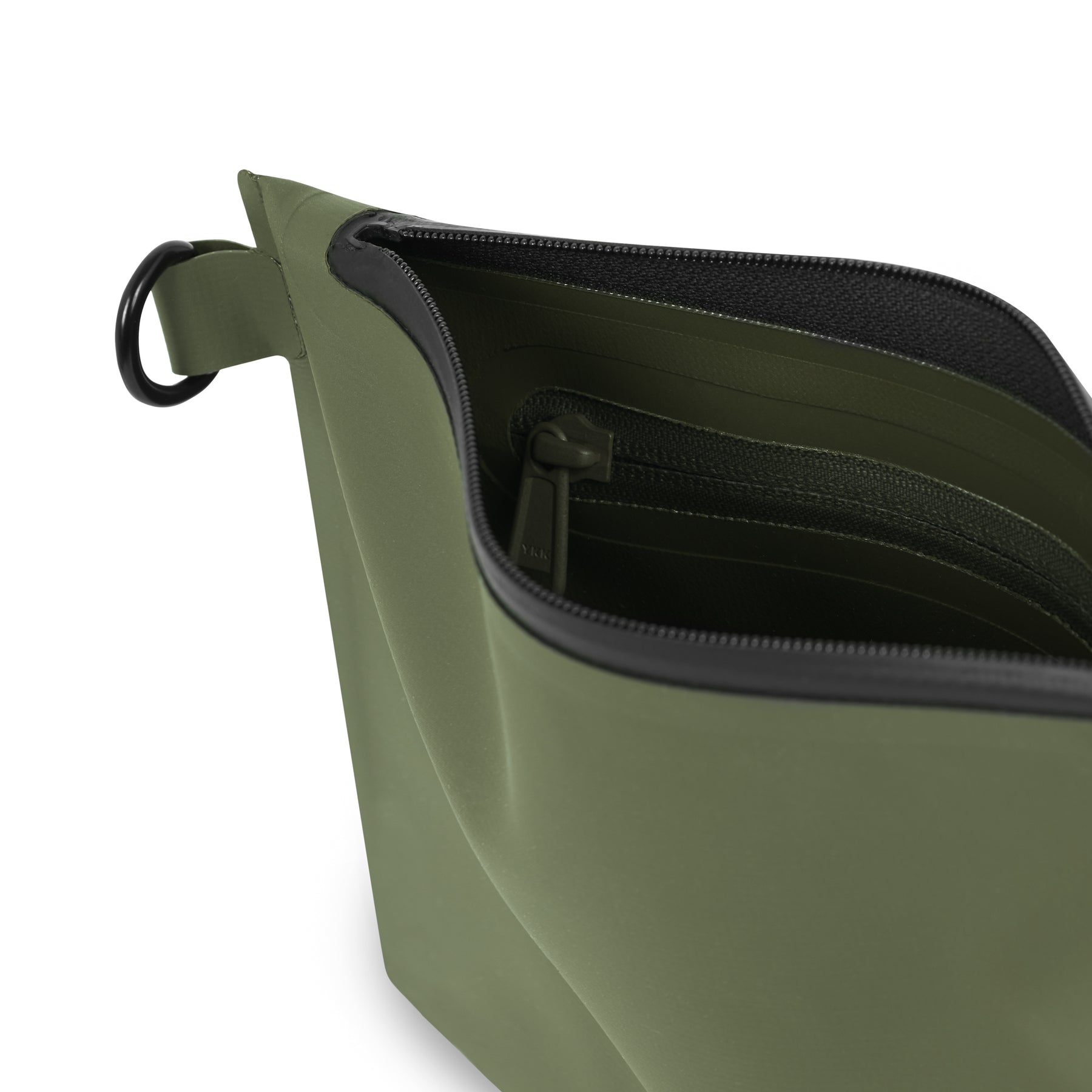 Olivegrüne Dry Bag 'Alfie' mit Reißverschluss und Innentasche mit Zipper