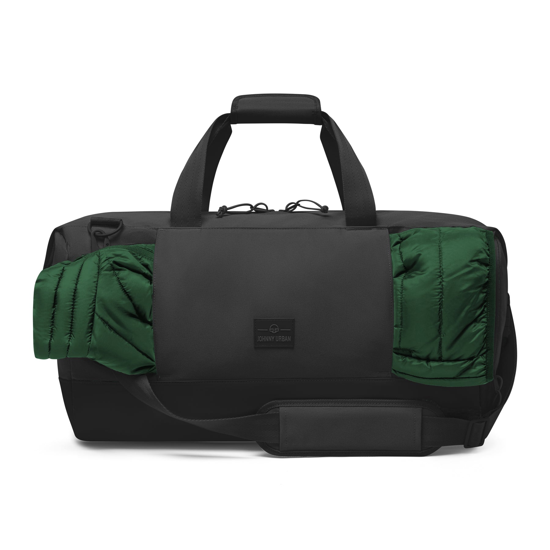 Schwarzer Weekender 'Milan' von Johnny Urban mit zwei grünen Jacken an den Seiten