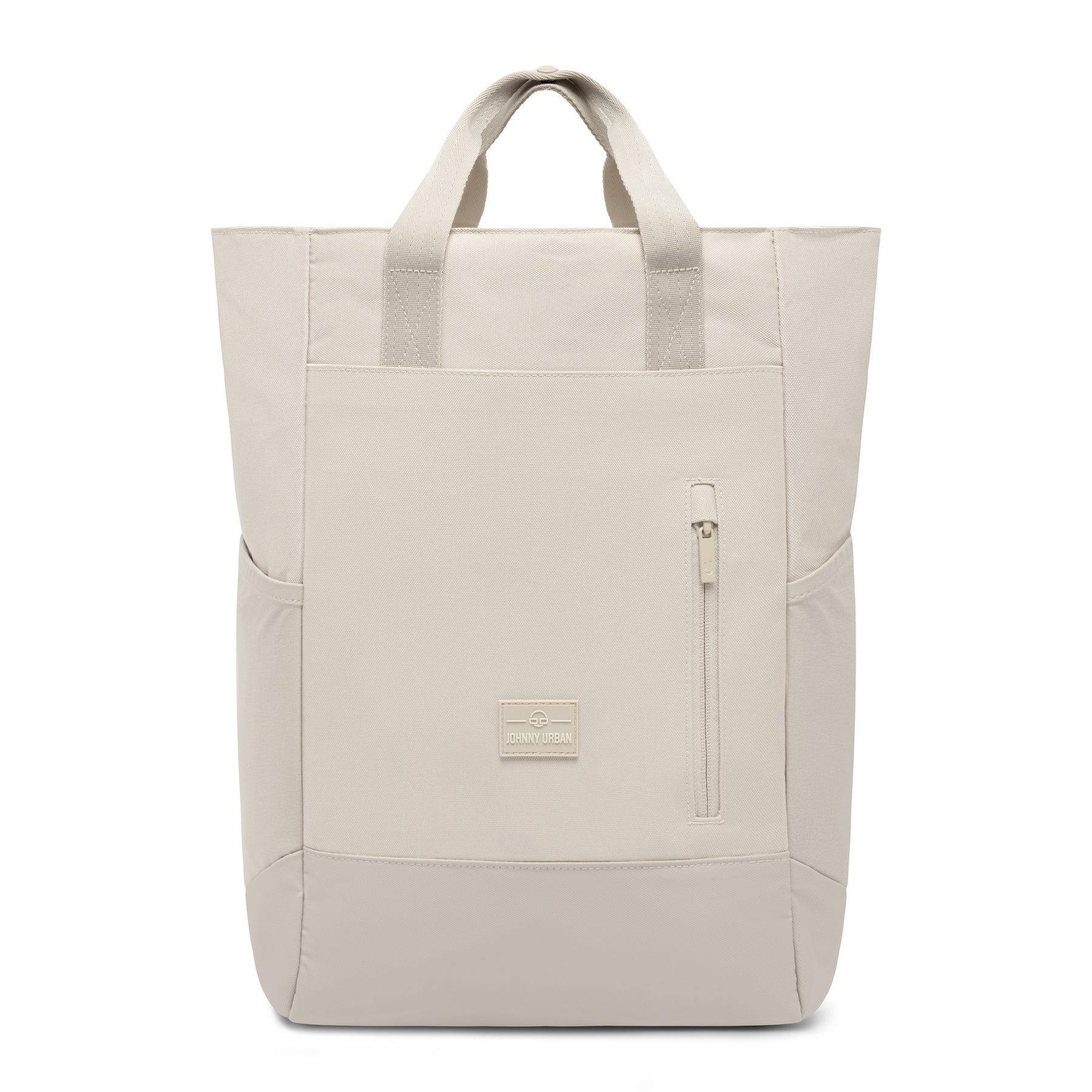 Sandfarbene Wickeltasche 'Blair' von Johnny Urban mit Vorderfach und Tragegriffen