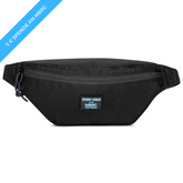 Schwarze Bauchtasche 'Erik' MBRC Edition mit Reißverschluss und Johnny Urban MBRC The Ocean Logo
