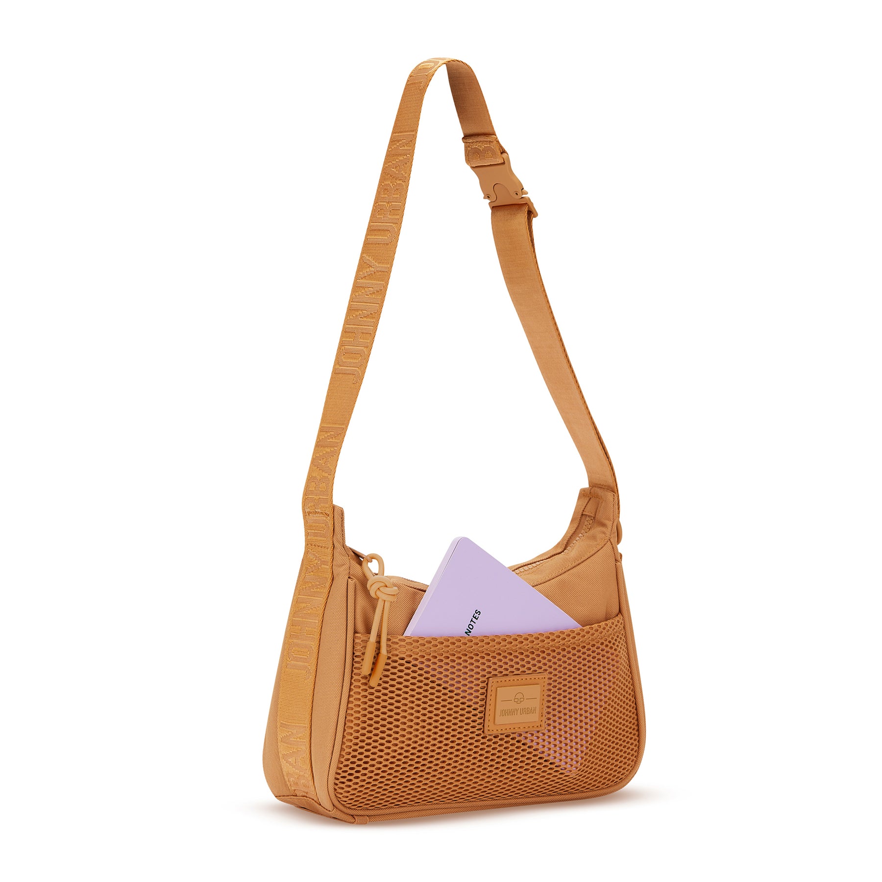 Handtasche 'Maddy' von Johnny Urban in Caramel mit Netzfach und verstellbarem Schulterriemen