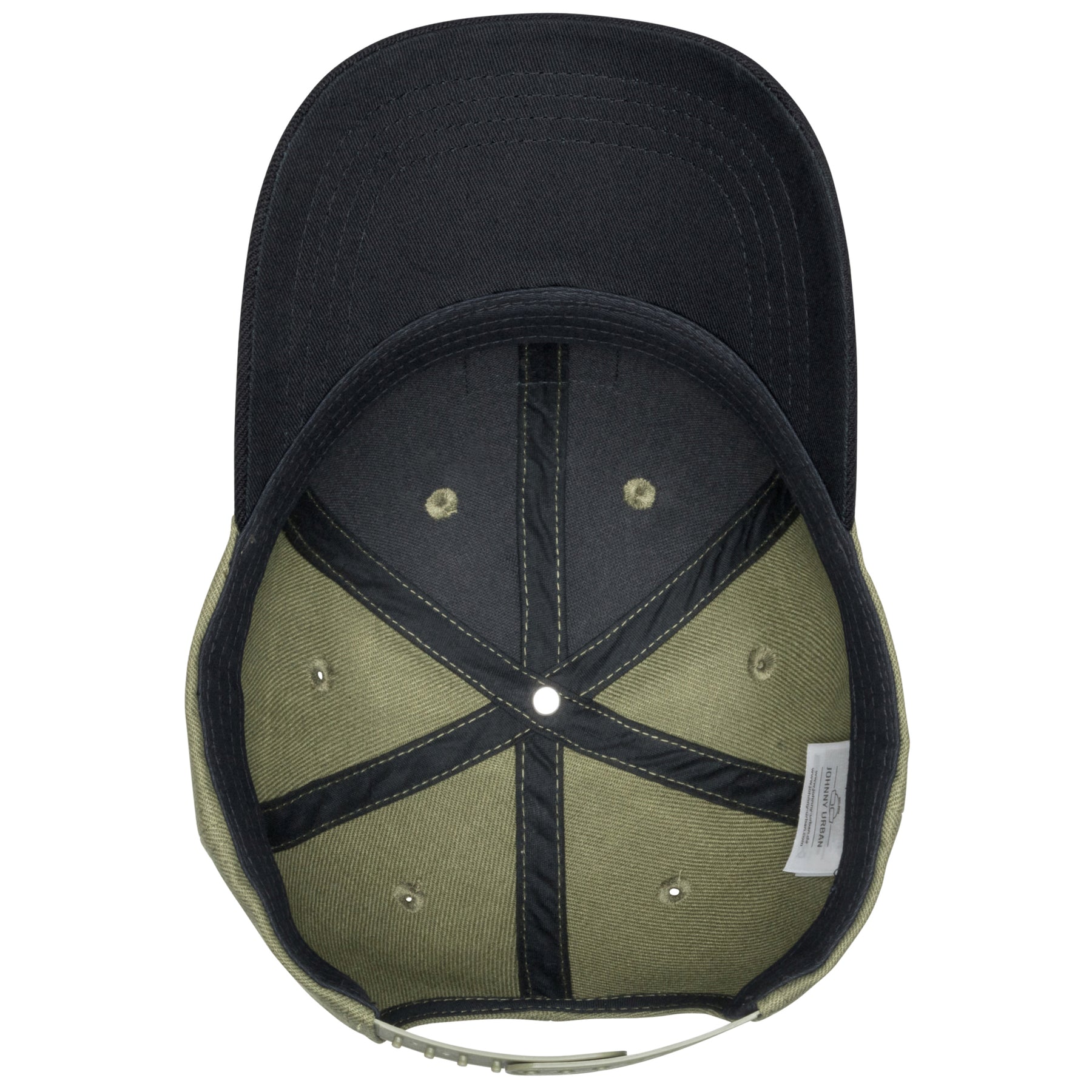 Curved Baseball-Cap 'Dean' von Johnny Urban in grün-schwarz von innen mit verstellbarem Riemen