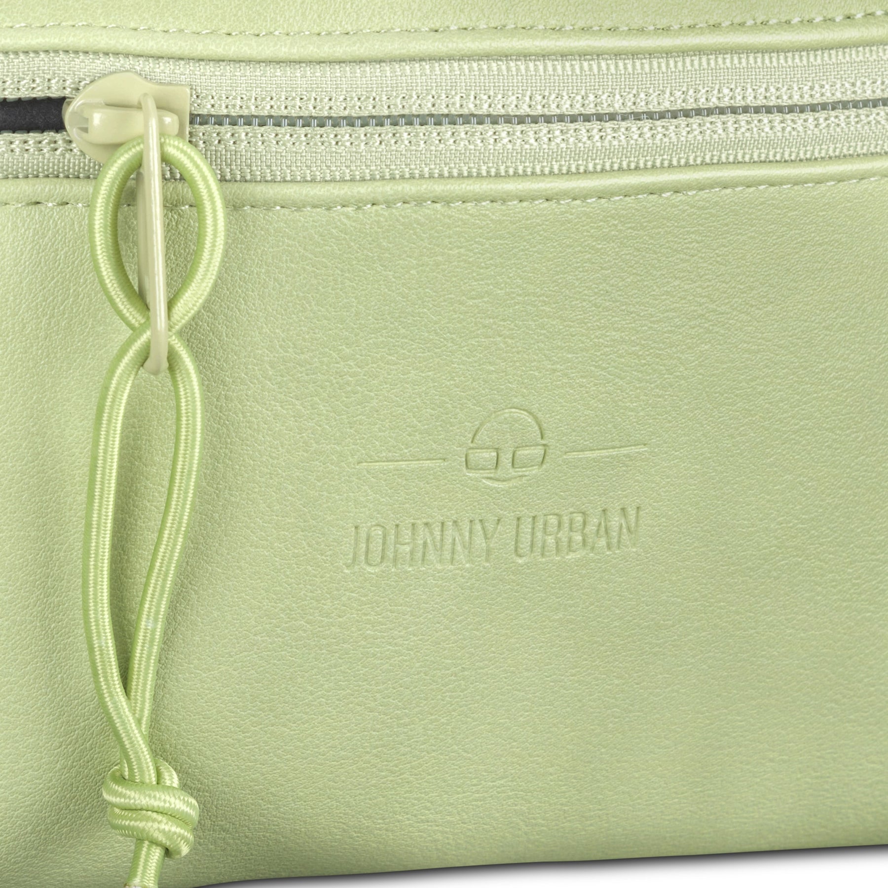 Grüne Bauchtasche 'Toni' aus Kunstleder mit Reißverschluss und JOHNNY URBAN Logo geprägt
