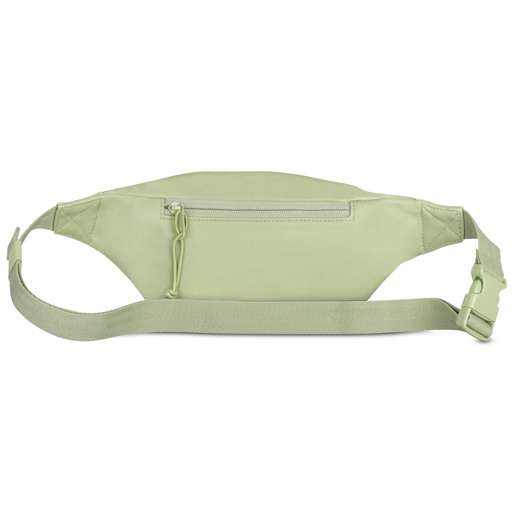 Bauchtasche 'Toni' aus limefarbenem Kunstleder mit Reißverschluss und verstellbarem Gurt