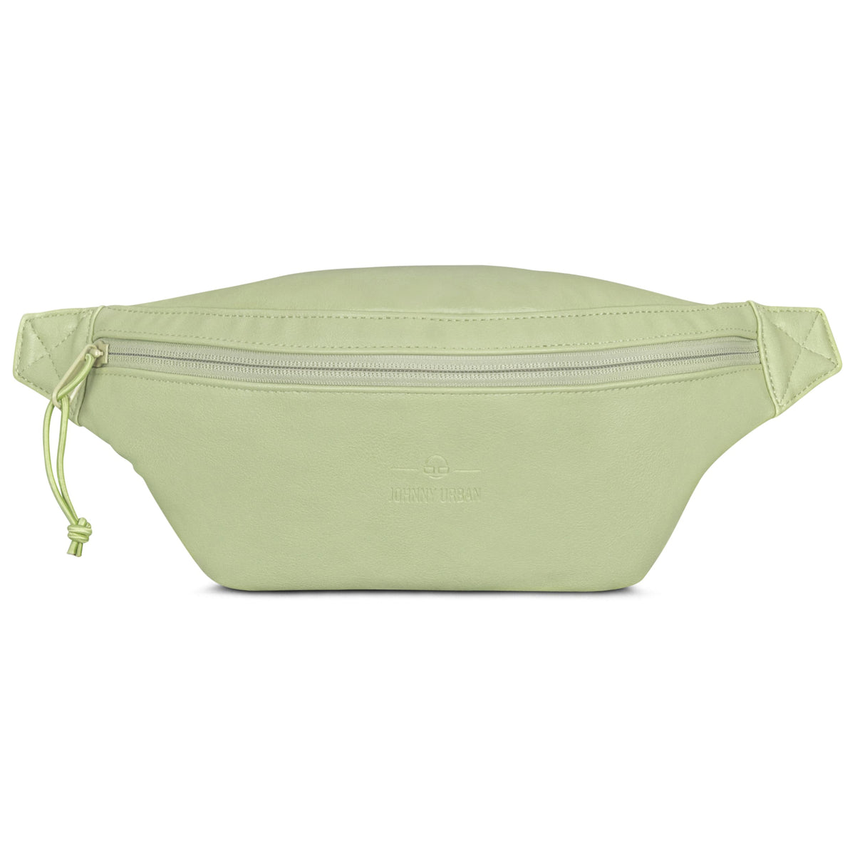 Bauchtasche 'Toni' aus limonengrünem Kunstleder mit Reißverschluss vorne von Johnny Urban
