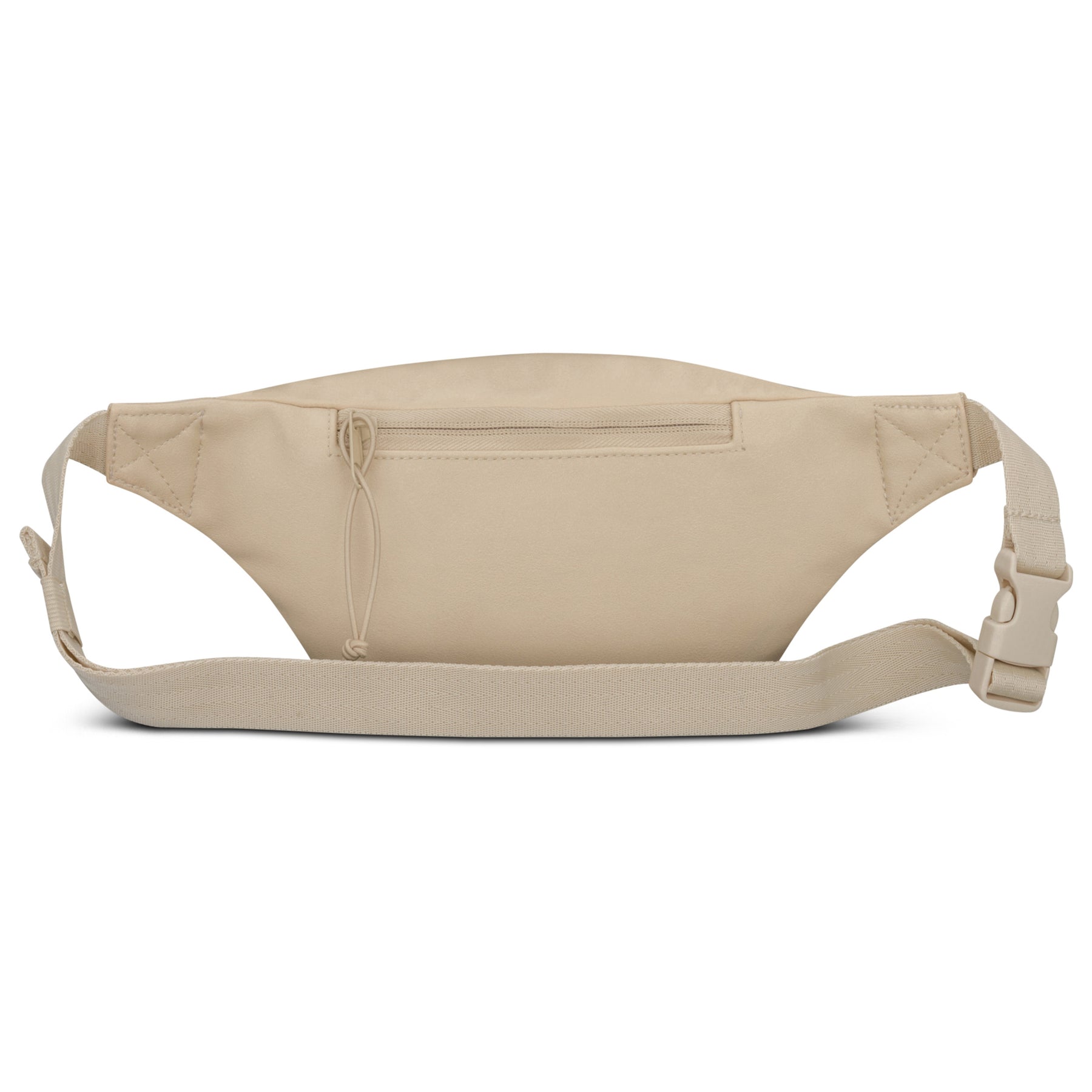 Beige Bauchtasche 'Toni' aus Kunstleder mit Reißverschluss und verstellbarem Gurt