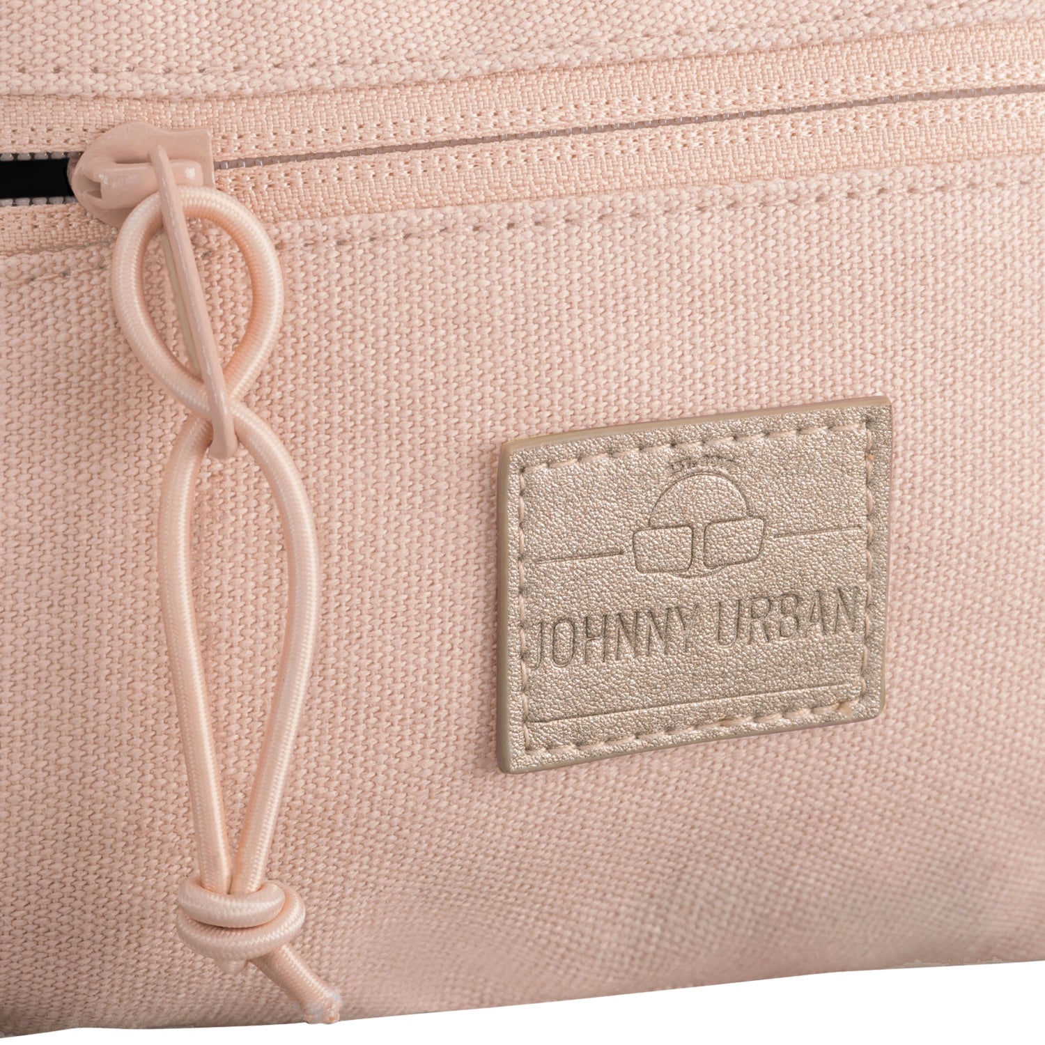 Rosa Bauchtasche 'Toni' aus Canvas mit Reißverschluss und goldfarbenem Johnny Urban Logo
