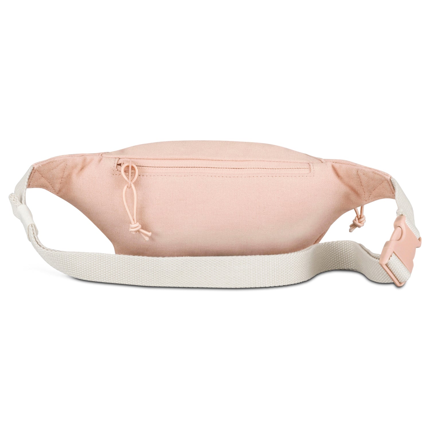 Rosa-weiße Bauchtasche 'Toni' aus Canvas mit Reißverschluss und verstellbarem Gurt