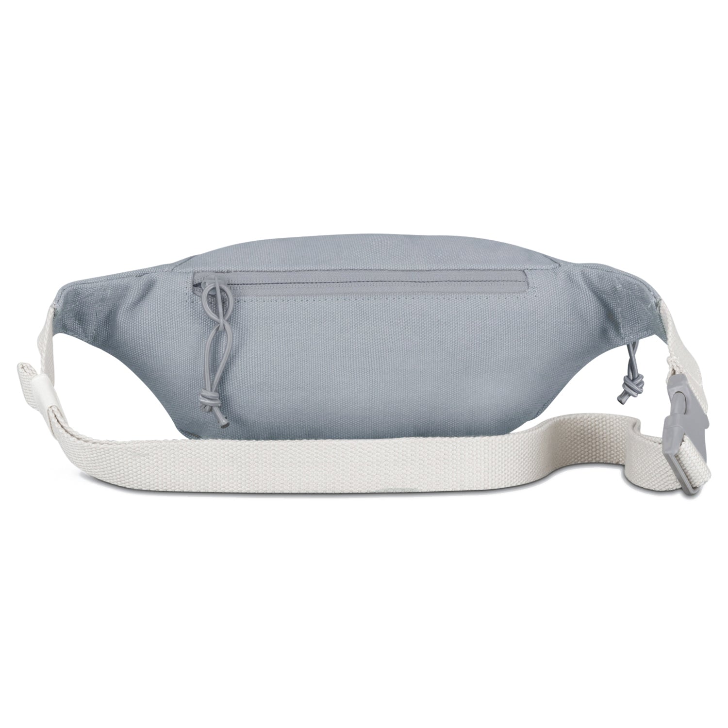 Bauchtasche 'Toni' von Johnny Urban aus grauem Canvas mit weißem verstellbarem Träger und Reißverschlussfach