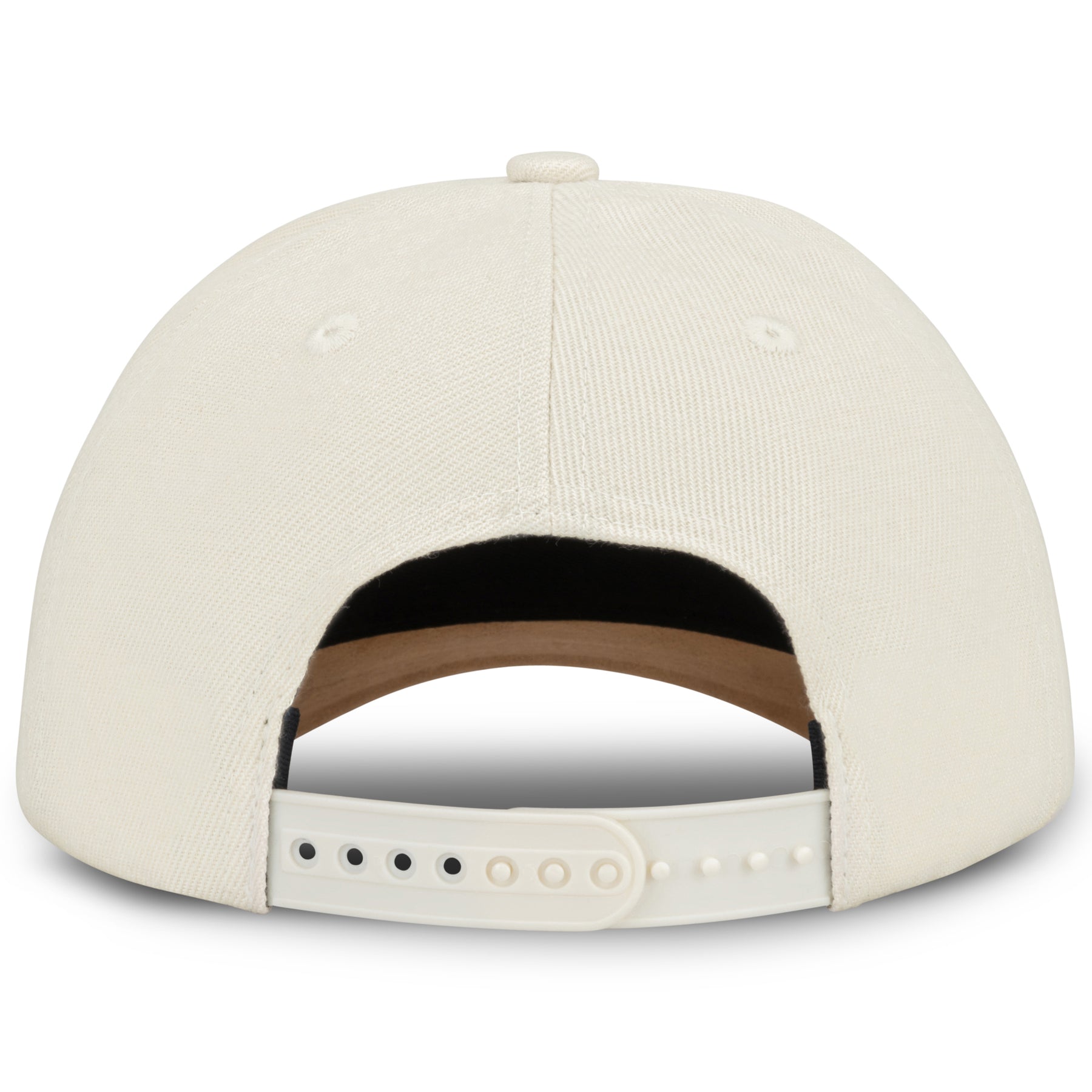 Beige verstellbare Cap 'Dean' mit gebogenem Schirm und Plastikverschluss hinten