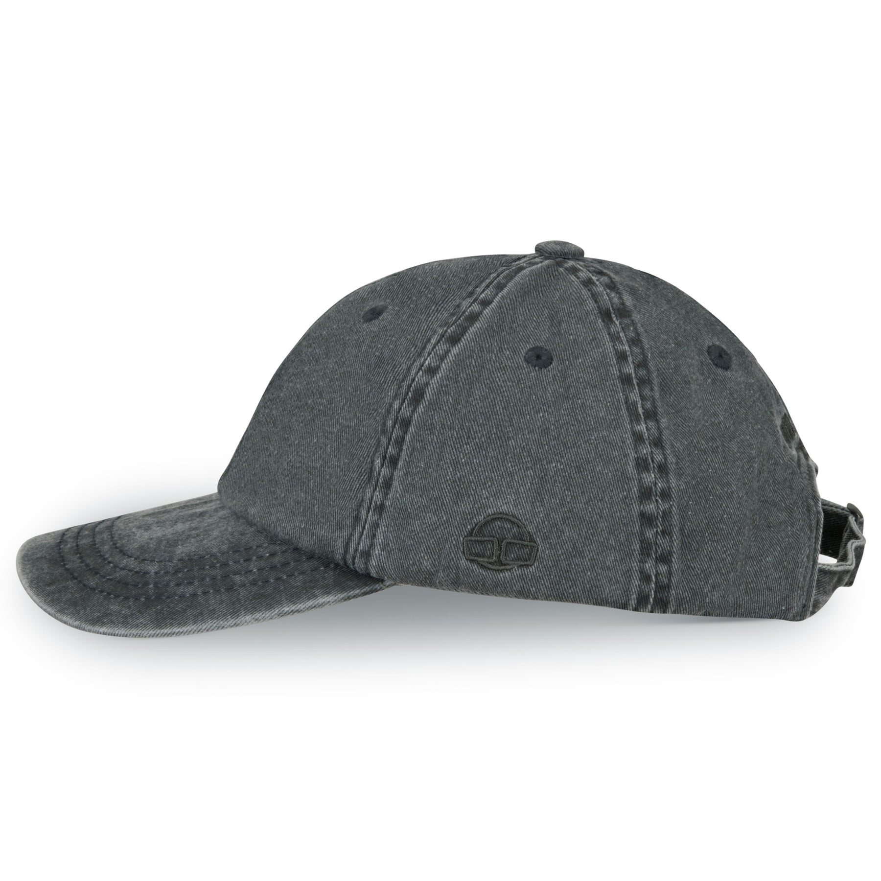 Schwarze Canvas-Cap 'Dave' mit verstellbarem Riemen und Johnny Urban Logo an der Seite