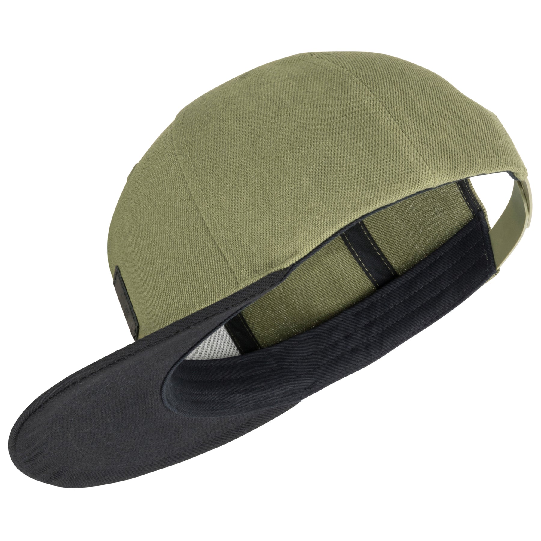 Herren-Cap 'Dean' in Olivgrün mit schwarzem Schirm und verstellbarem Riemen hinten