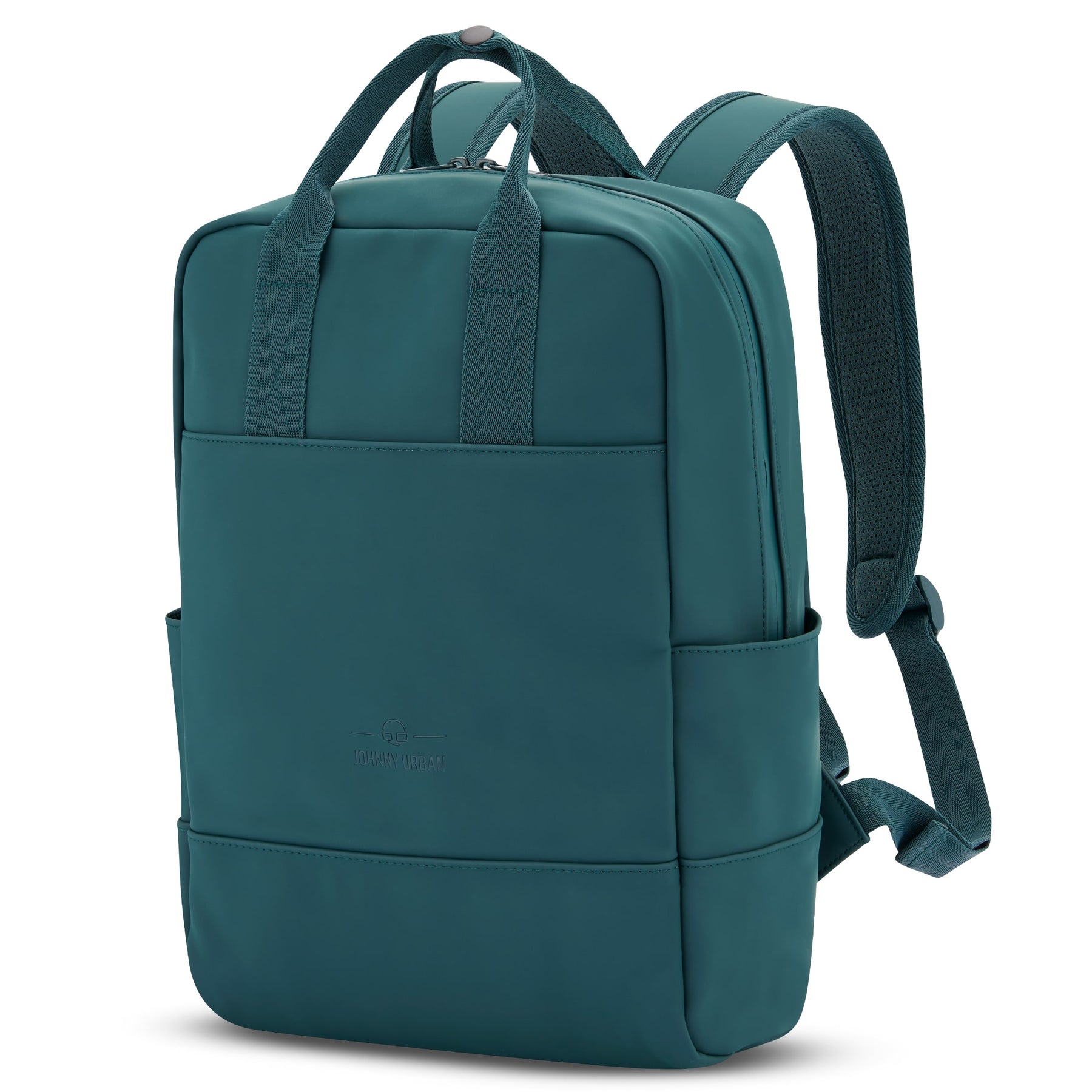 Damen-Rucksack 'Hailey' von Johnny Urban in petrolgrün mit rechteckiger Form und zwei Tragegriffen