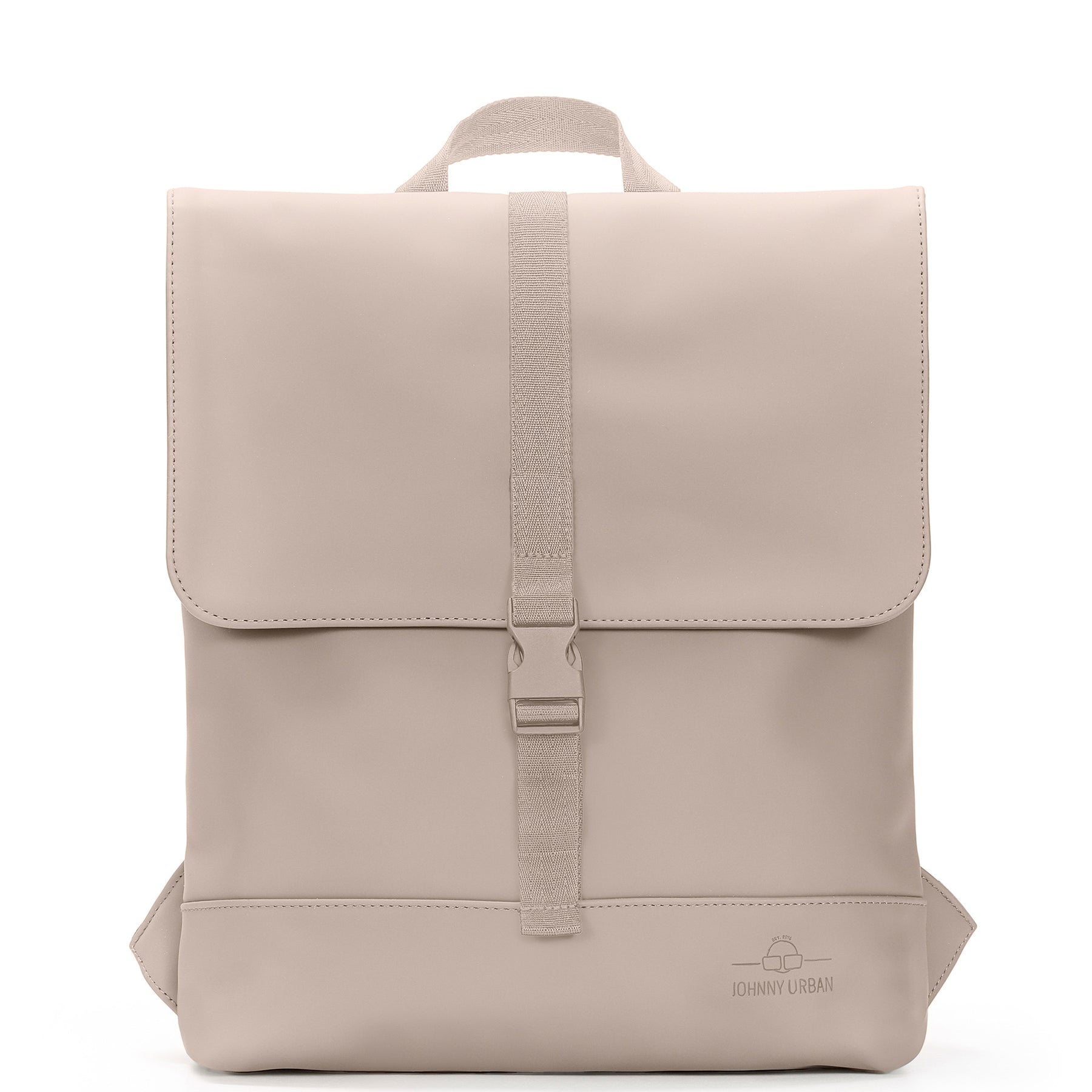 Beiger Damenrucksack 'Ruby' von Johnny Urban mit Klappe, Steckverschluss und Tragegriff