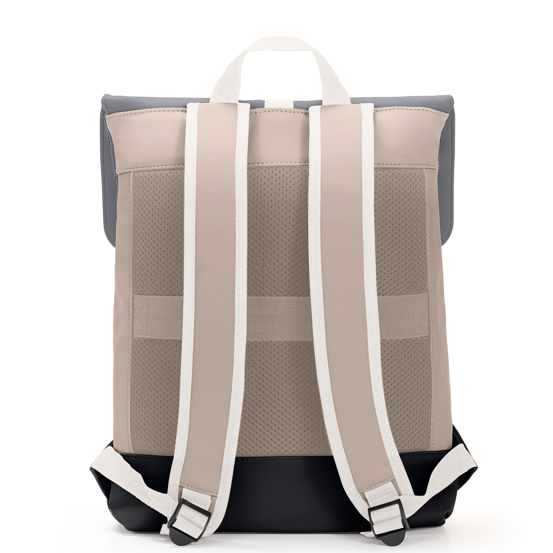 Rucksack Damen 'Ruby' in Beige und Schwarz mit gepolstertem Rücken und verstellbaren Trägern