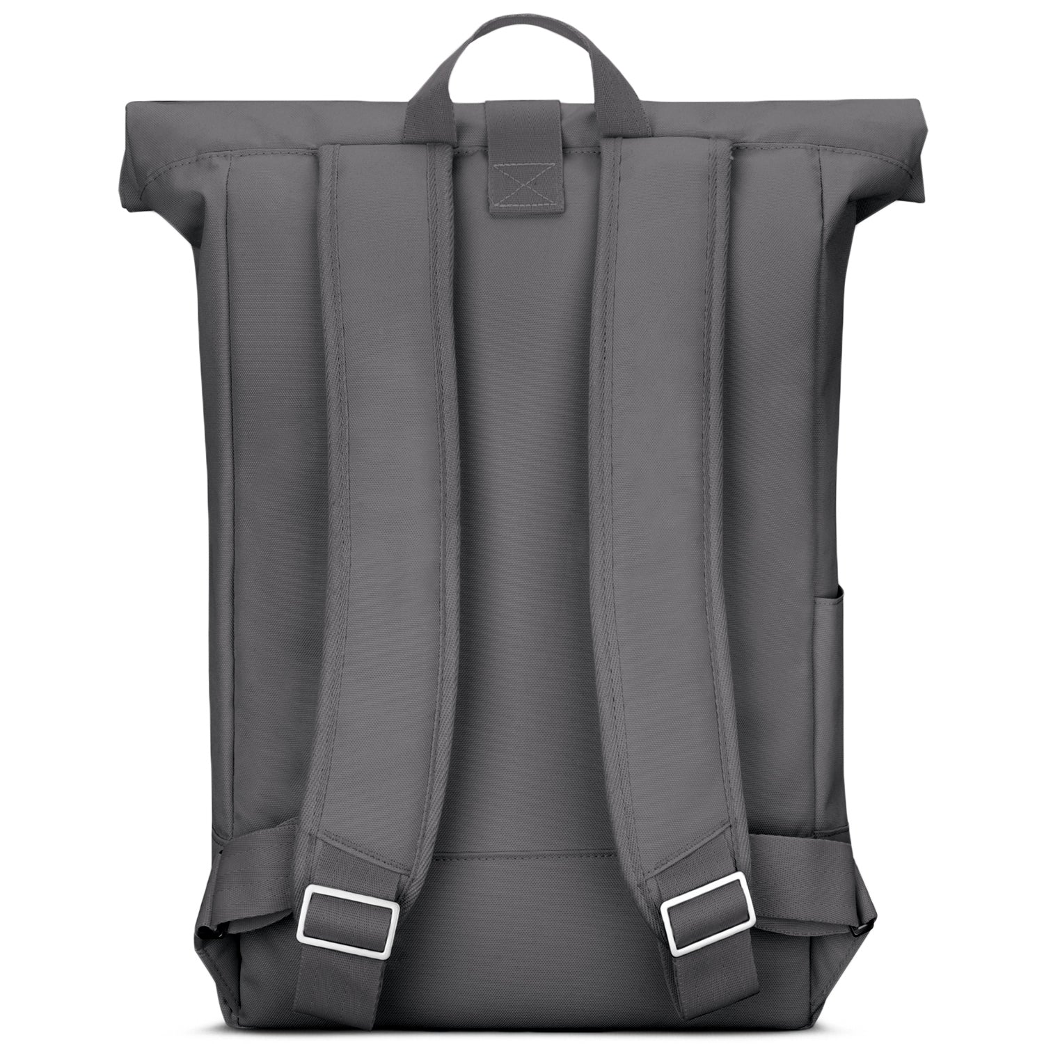 Dunkelgrauer Rolltop Rucksack 'Robin Large' mit gepolsterten Schultergurten