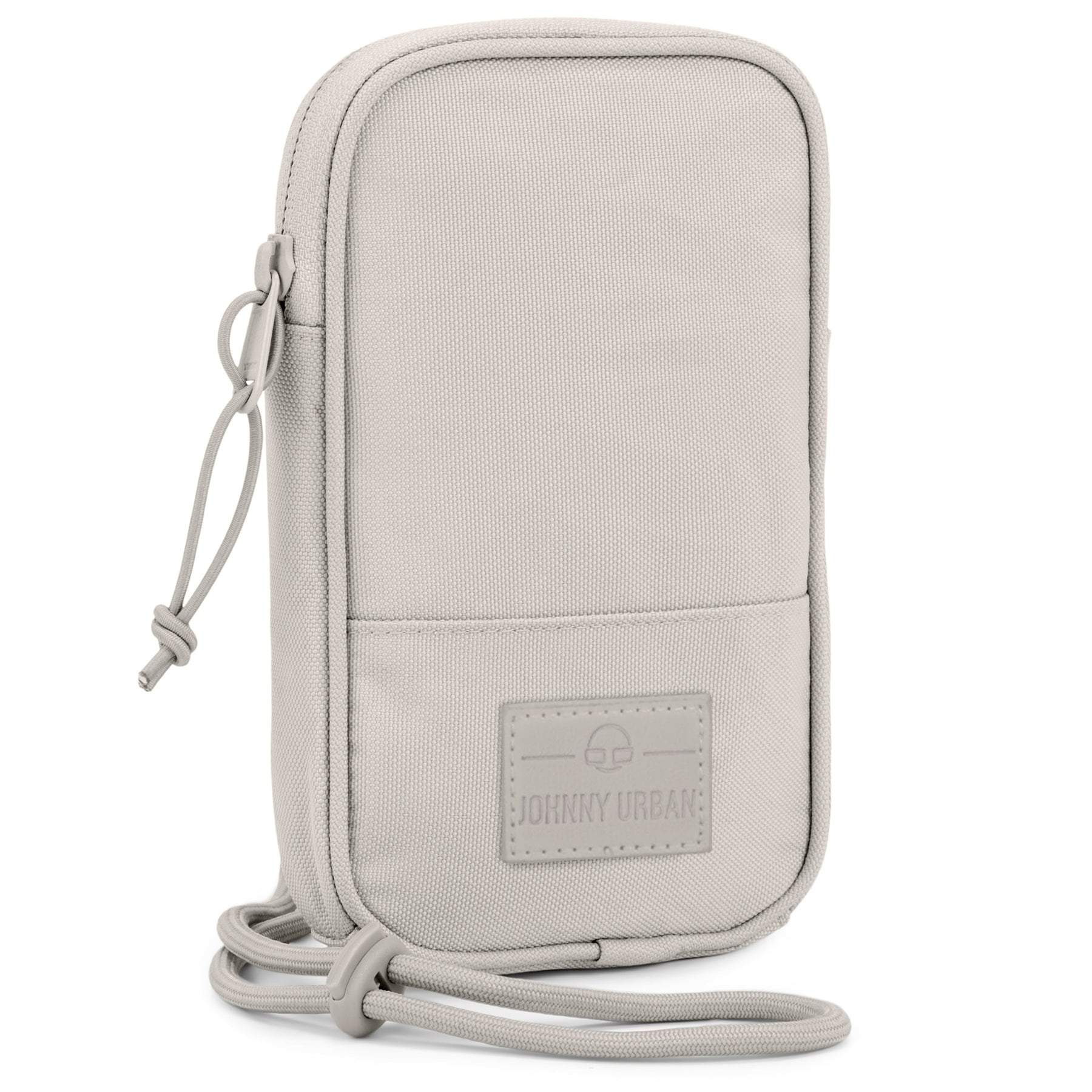 Umhängetasche 'Josh' von Johnny Urban in sandfarbenem, robustem Stoff mit Logo am unteren Rand