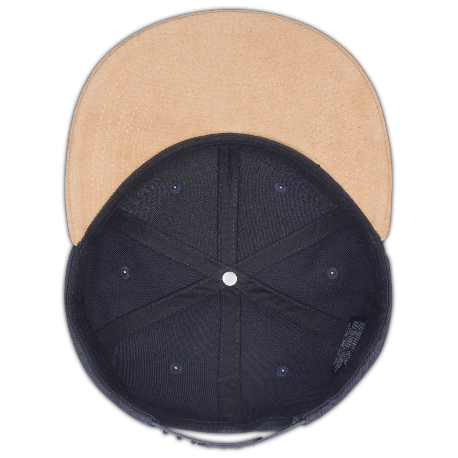Cap 'Dean' mit schwarzer Innenseite und hellbraunem Schirm