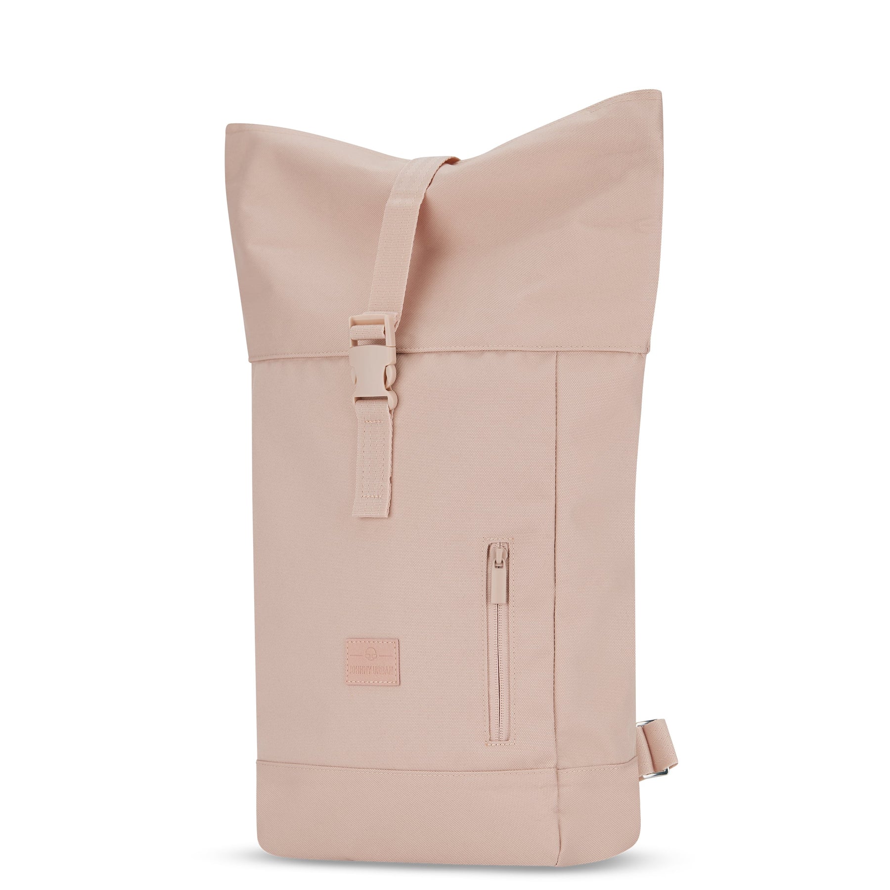 Rolltop Rucksack 'Robin Small' von Johnny Urban in rosa mit Frontreißverschluss und Klickverschluss