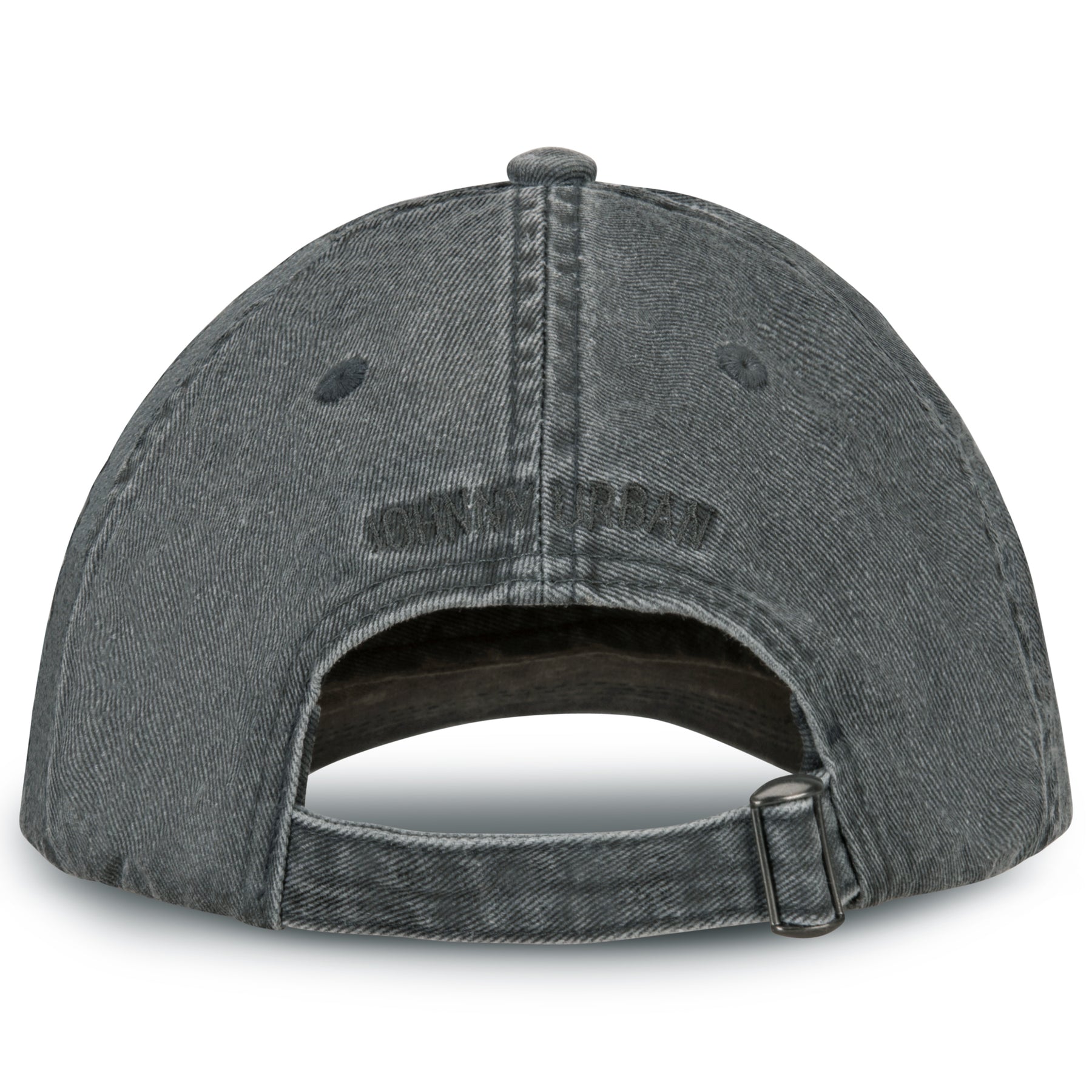 Johnny Urban Cap 'Dave' aus schwarzem Canvas mit verstellbarem Riemen und gesticktem Logo an der Rückseite