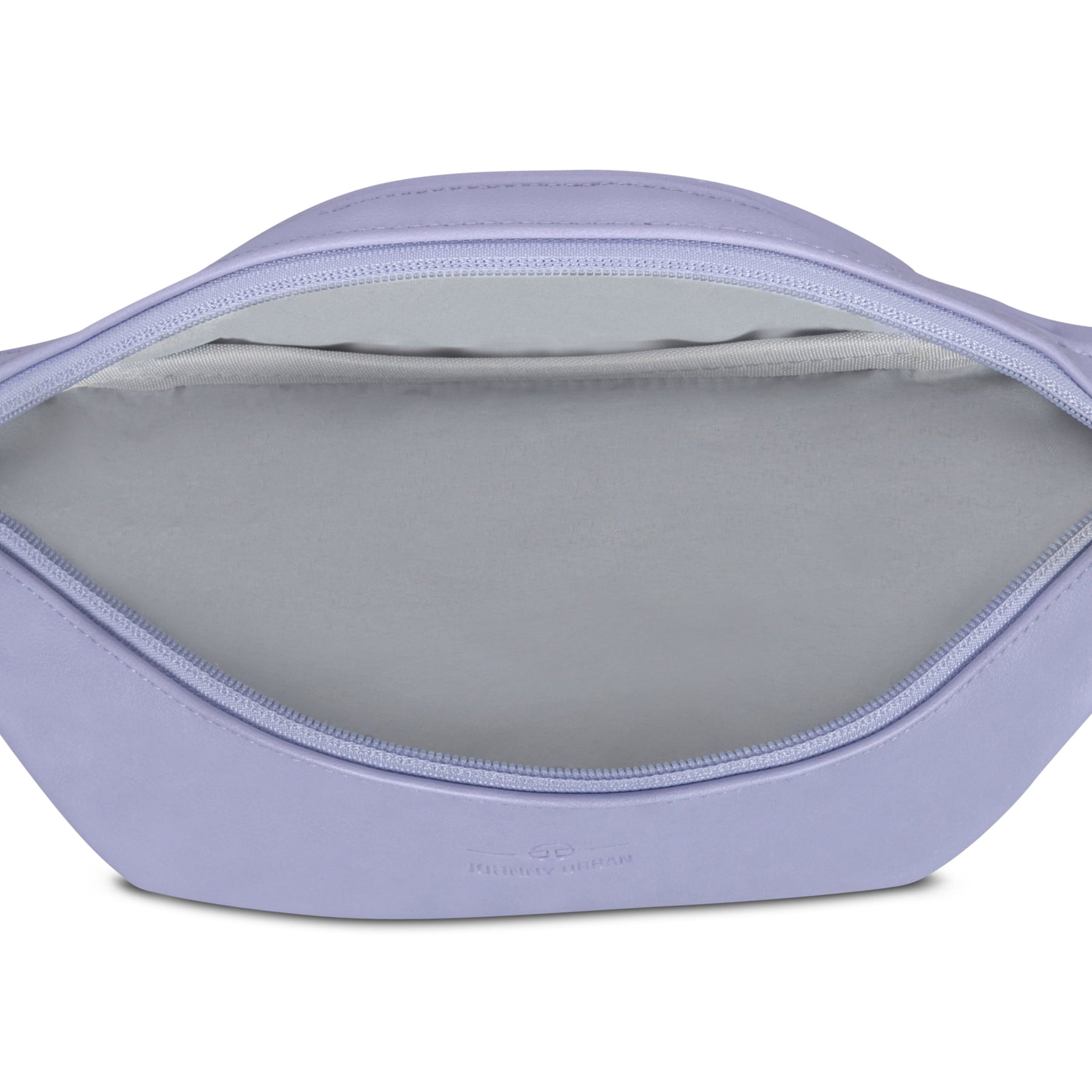 Offene fliederfarbene Bauchtasche 'Toni' aus Kunstleder mit Reißverschluss und Innenfach